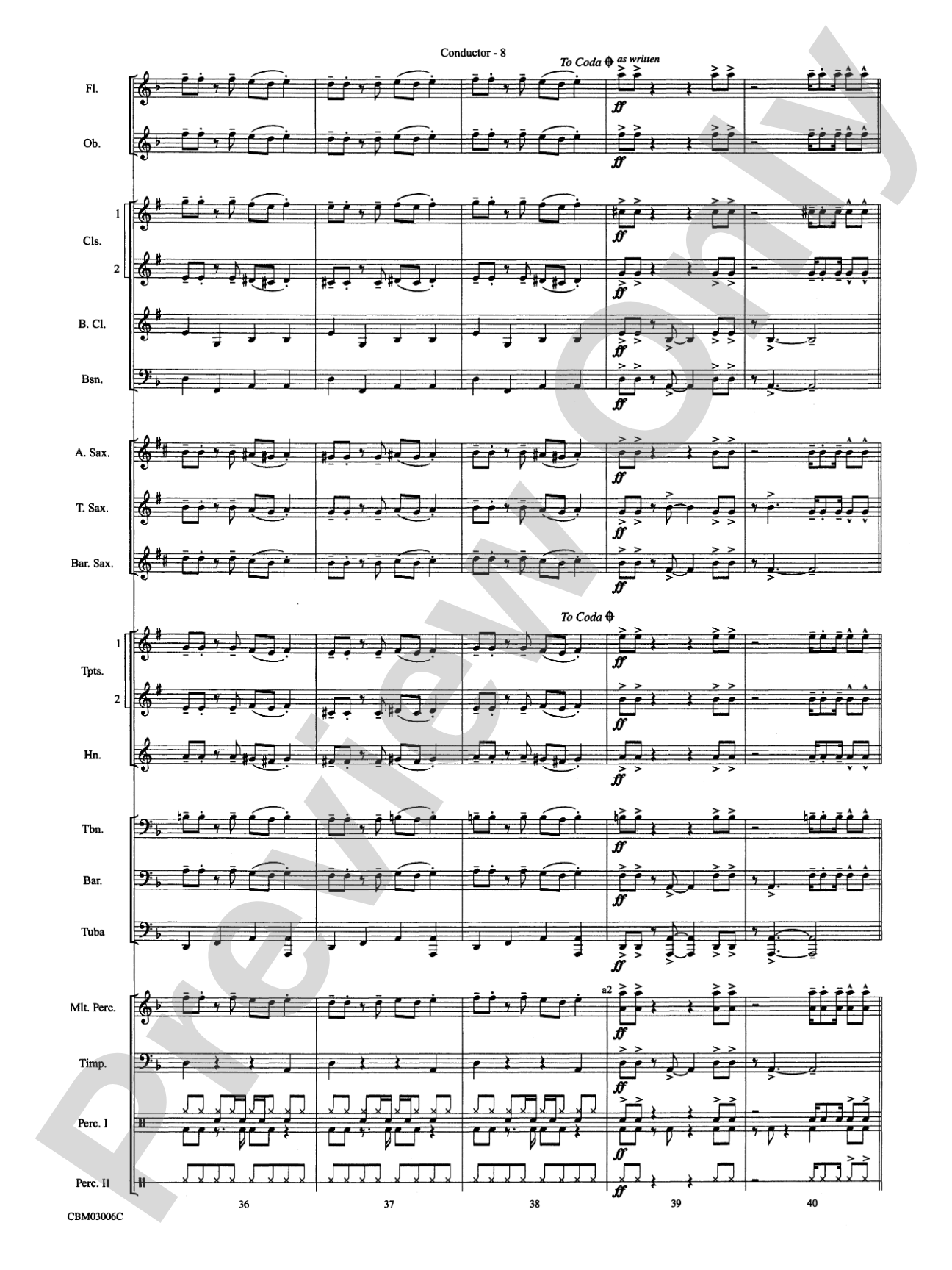 The James Bond Theme (from Die Another Day): Concert Band Conductor Score & Parts