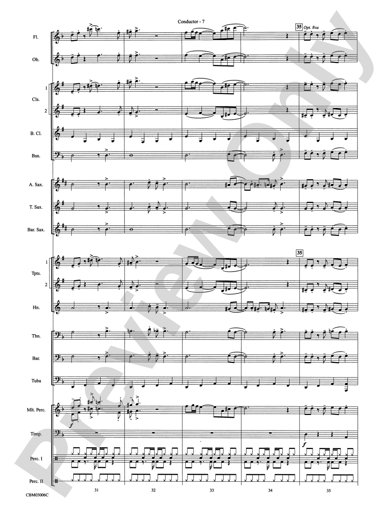 The James Bond Theme (from Die Another Day): Concert Band Conductor Score & Parts