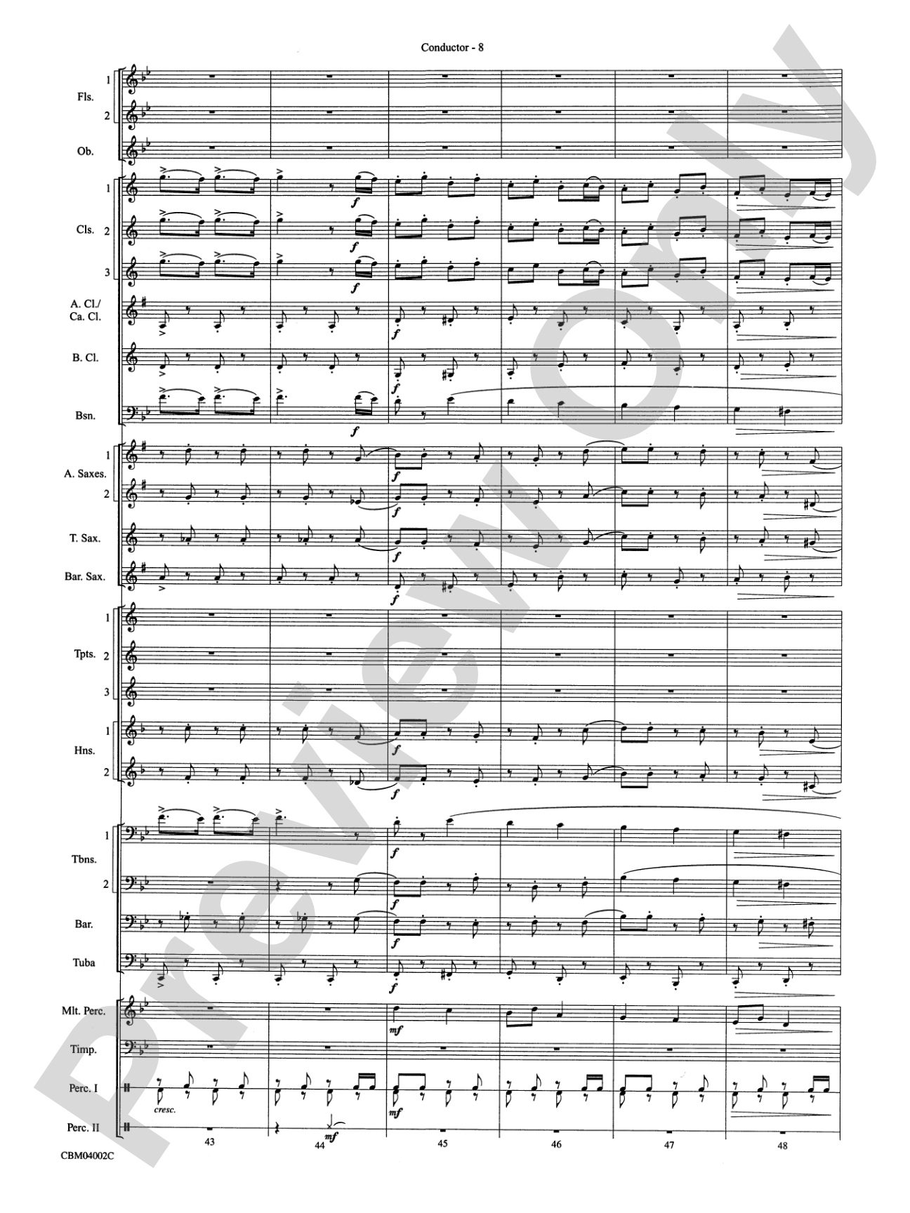 The Dam Busters Concert March: Concert Band Conductor Score & Parts