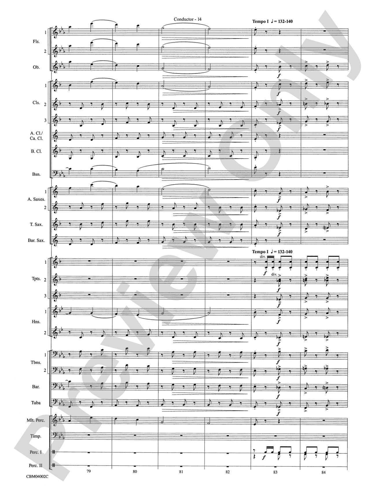 The Dam Busters Concert March: Concert Band Conductor Score & Parts