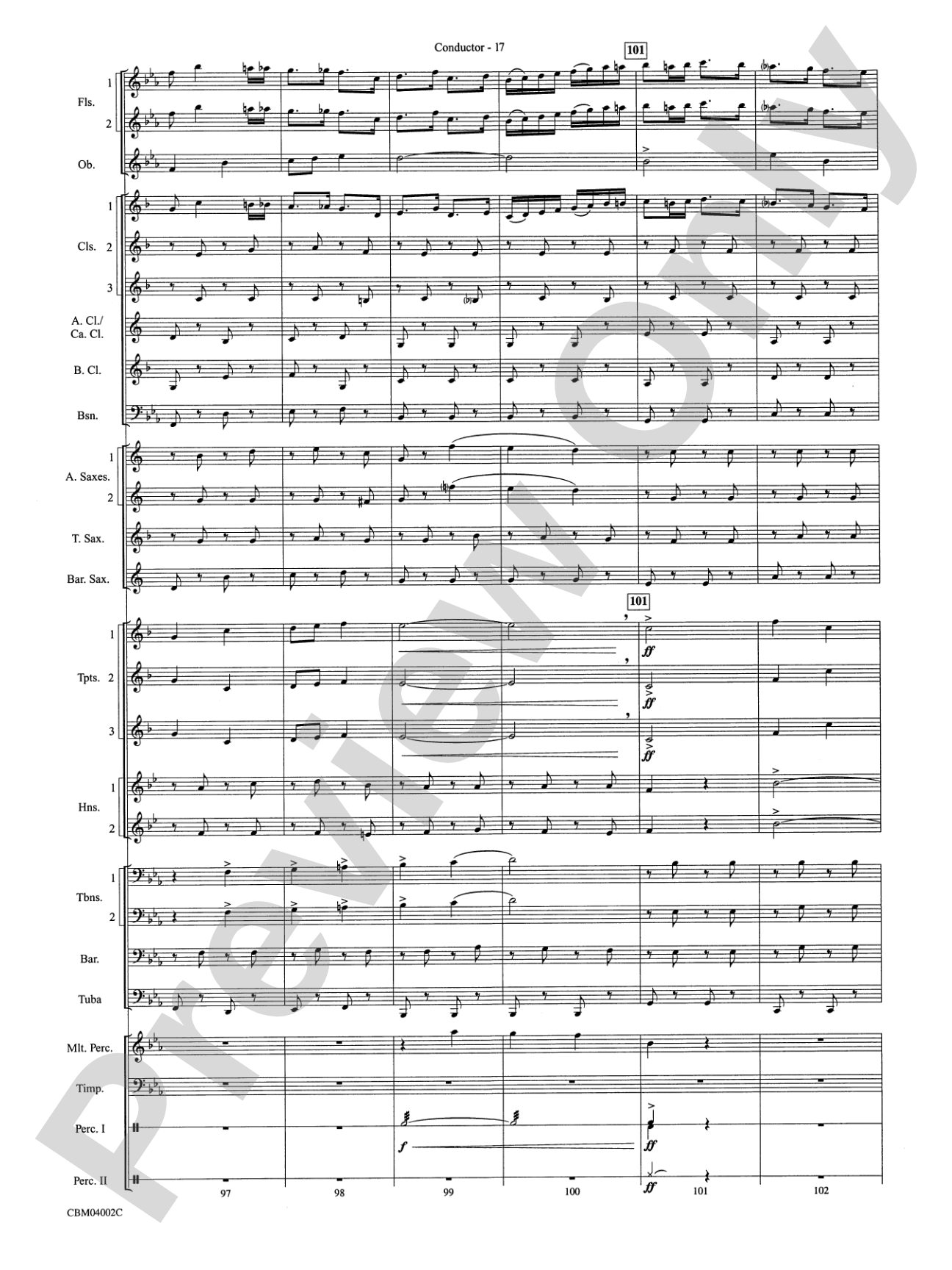 The Dam Busters Concert March: Concert Band Conductor Score & Parts