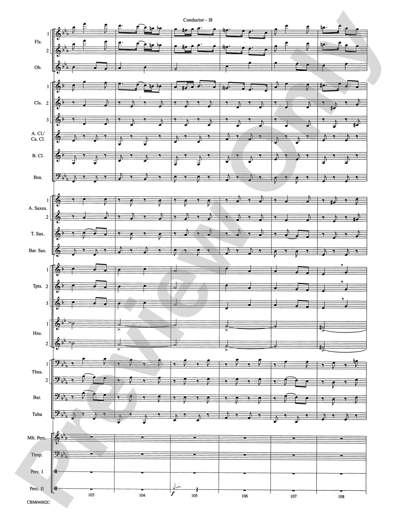 The Dam Busters Concert March: Concert Band Conductor Score & Parts