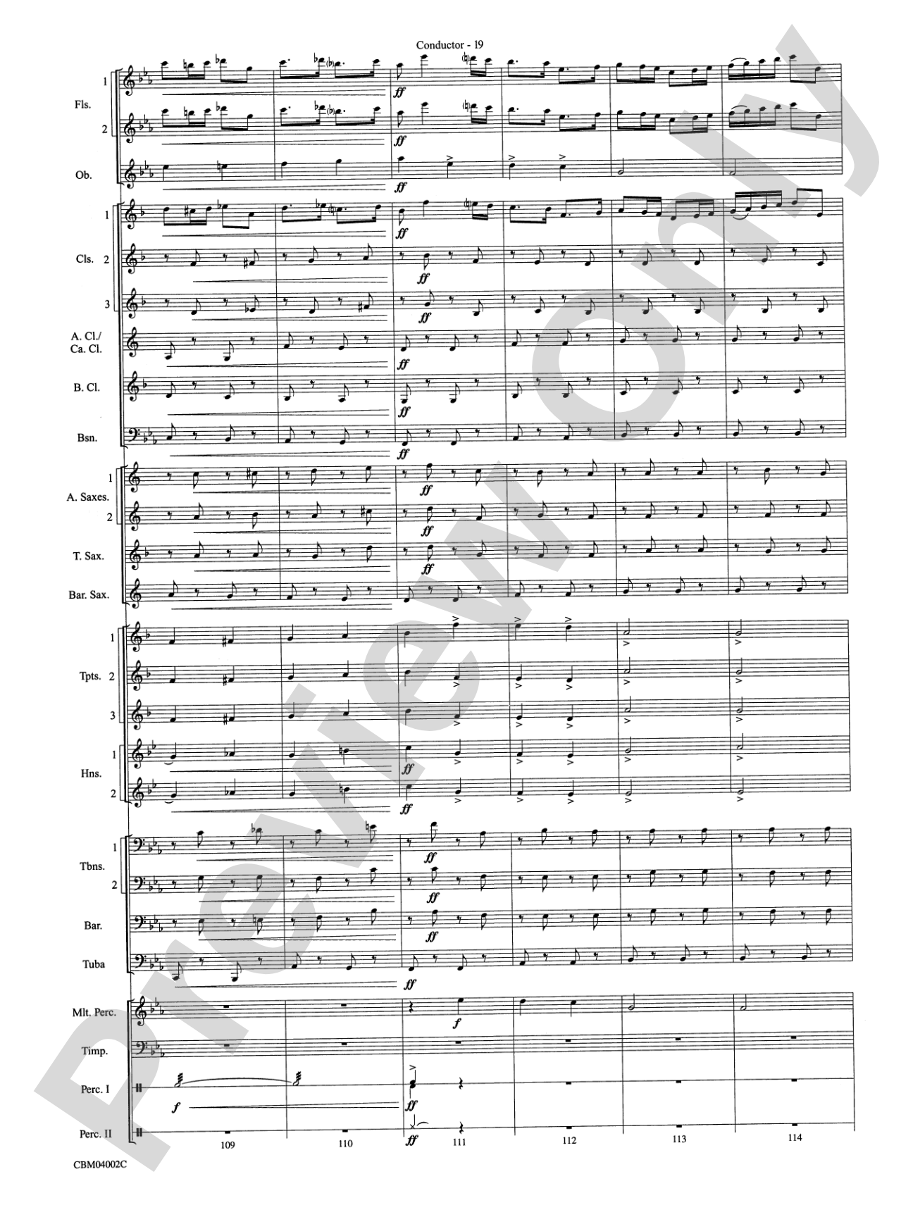 The Dam Busters Concert March: Concert Band Conductor Score & Parts