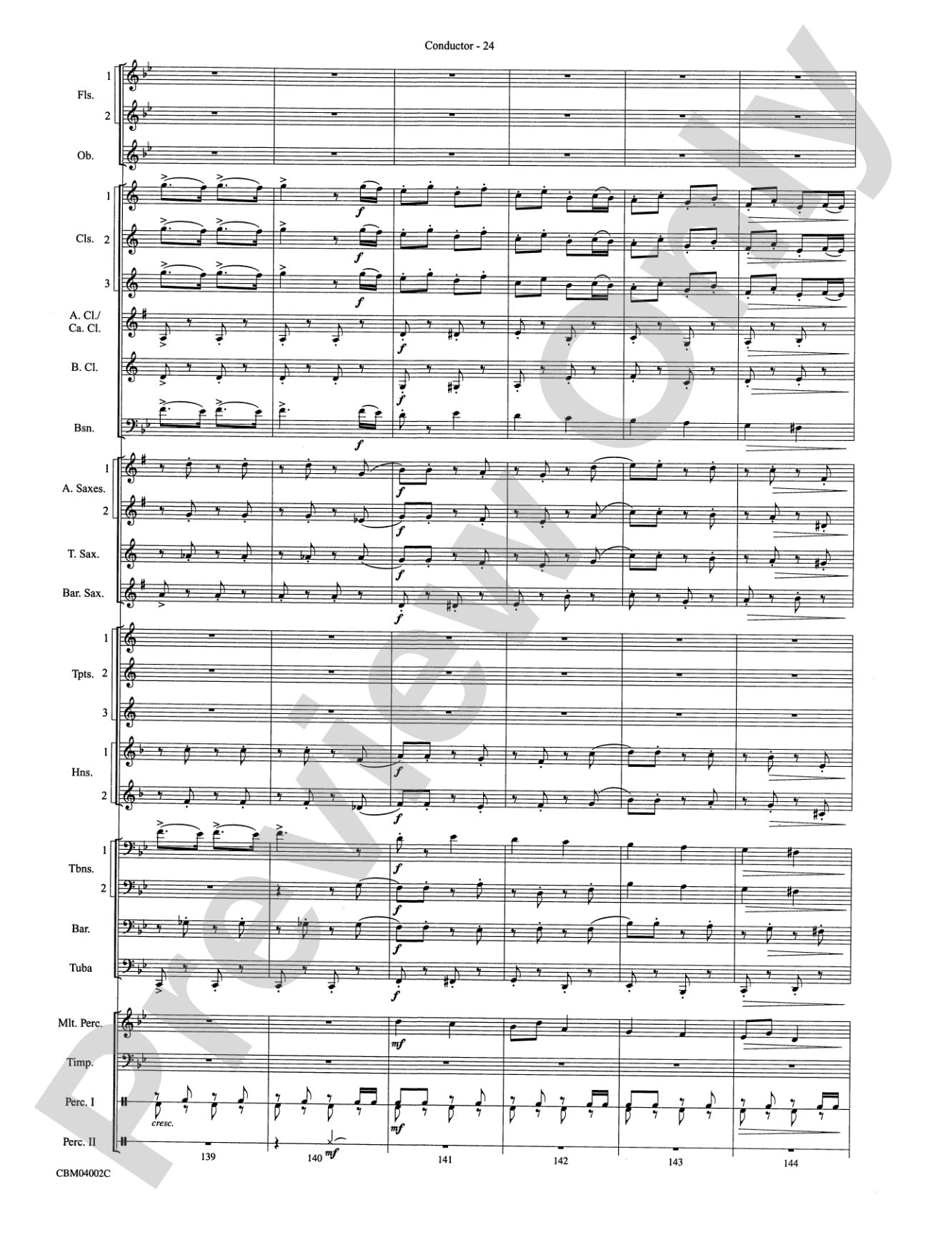 The Dam Busters Concert March: Concert Band Conductor Score & Parts
