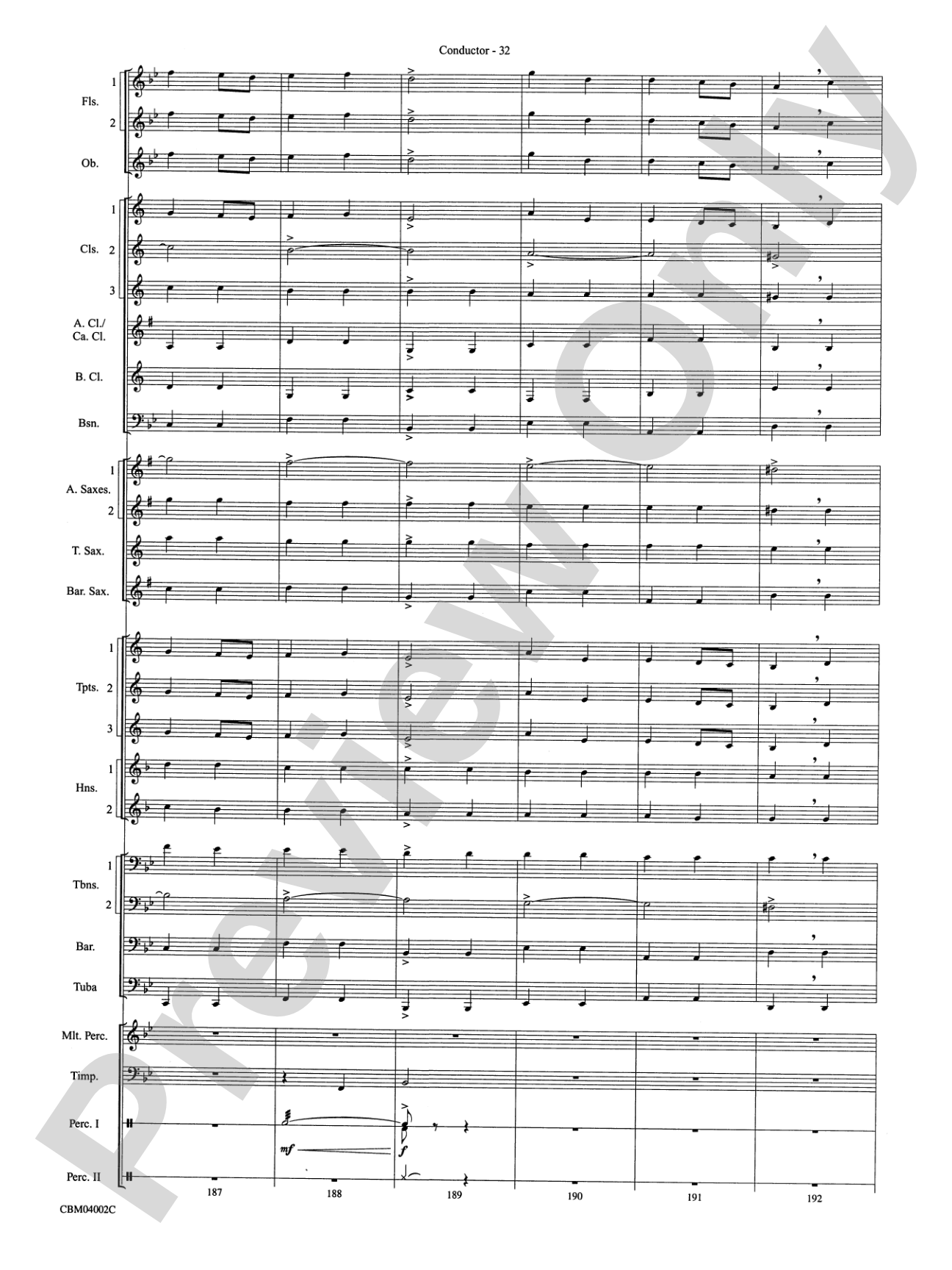 The Dam Busters Concert March: Concert Band Conductor Score & Parts