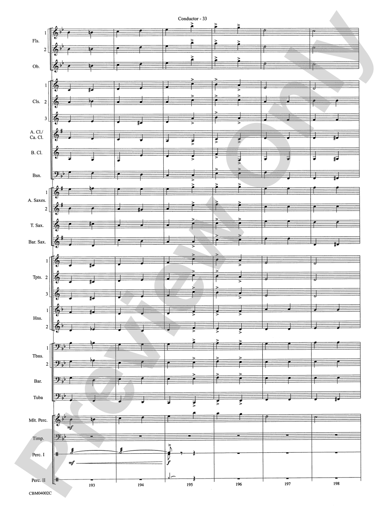 The Dam Busters Concert March: Concert Band Conductor Score & Parts