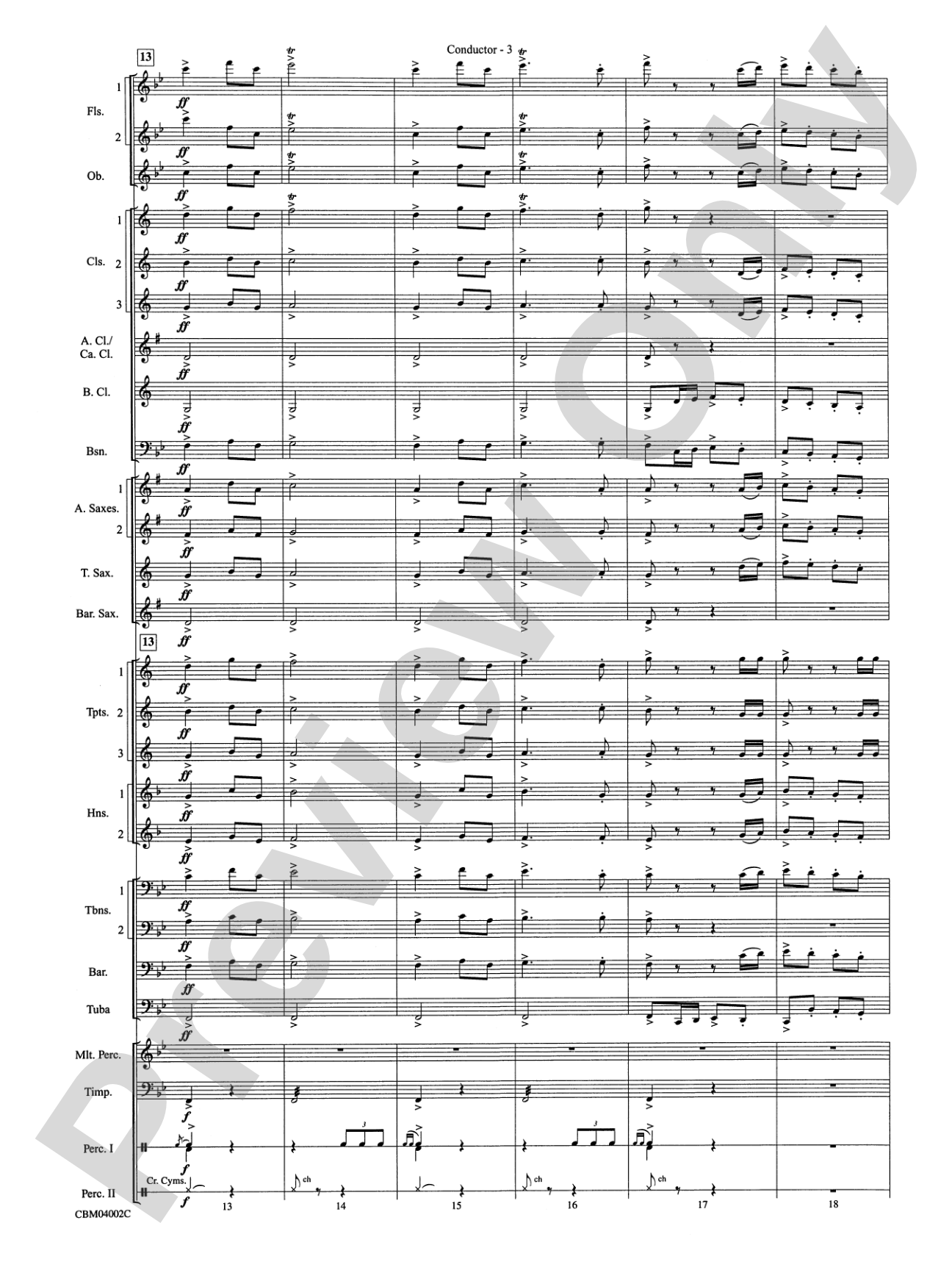 The Dam Busters Concert March: Concert Band Conductor Score & Parts