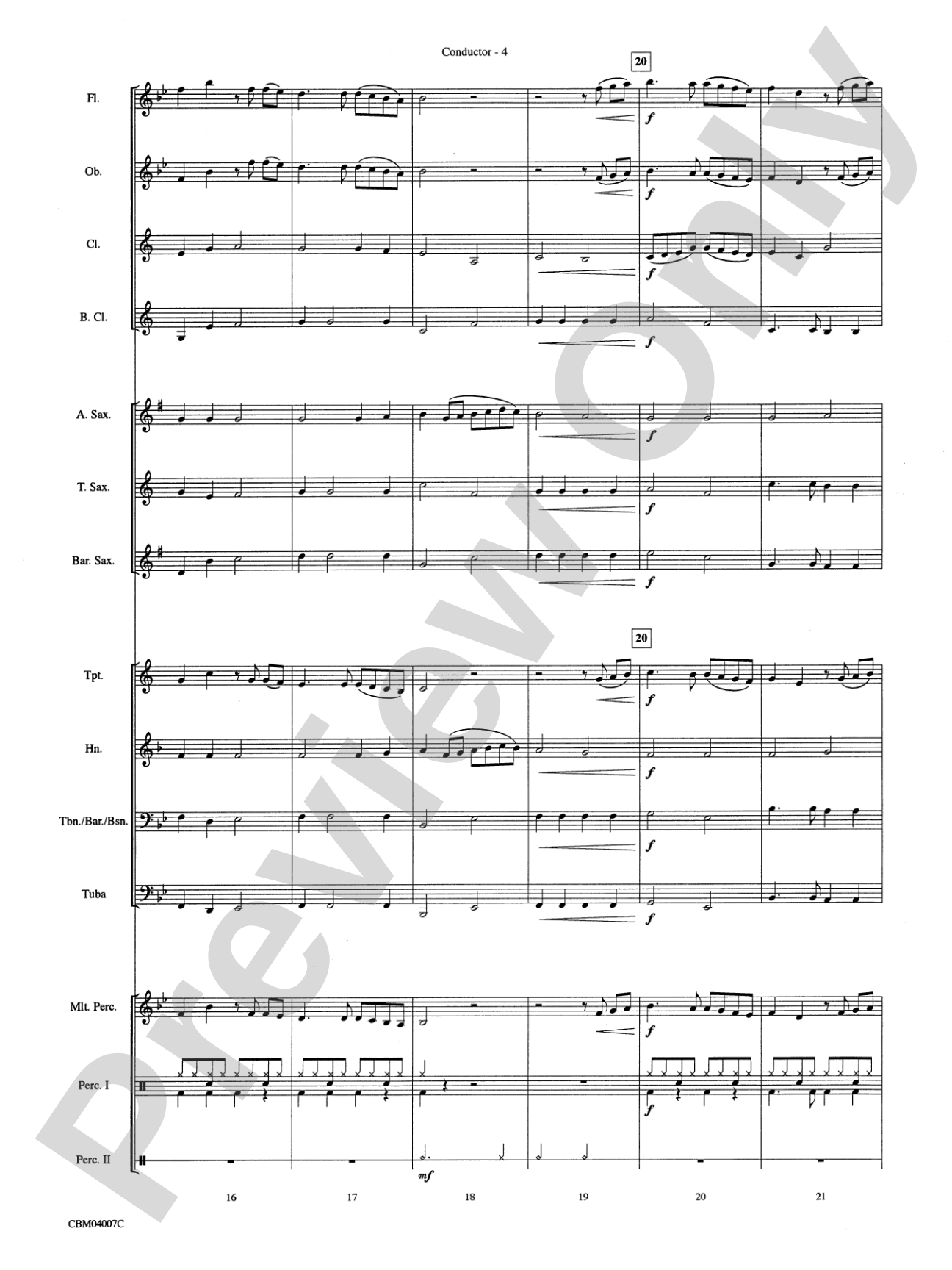 You Raise Me Up: Concert Band Conductor Score & Parts