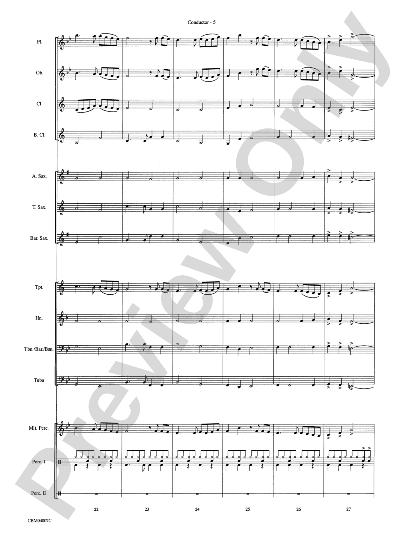 You Raise Me Up: Concert Band Conductor Score & Parts