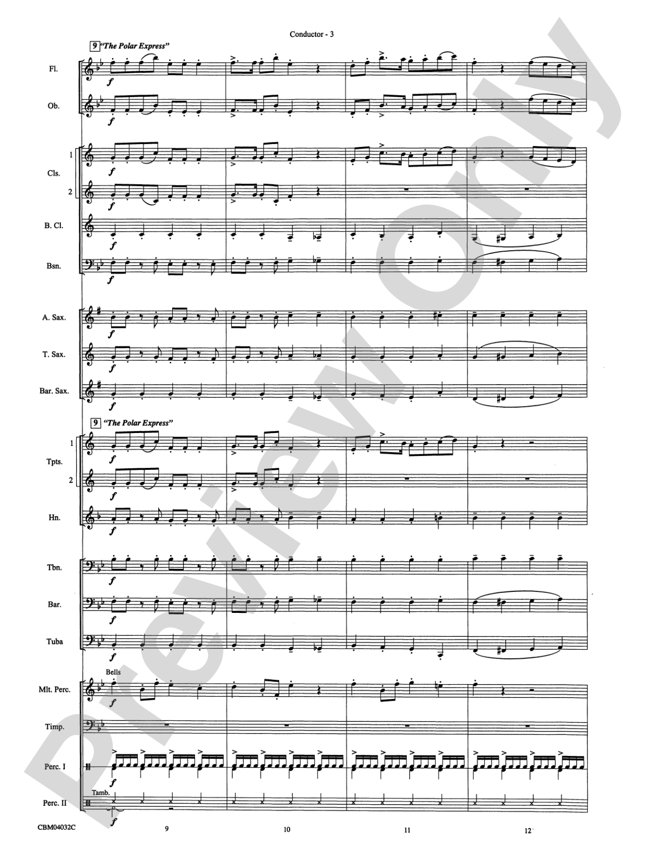 The Polar Express, Selections from: Concert Band Conductor Score & Parts