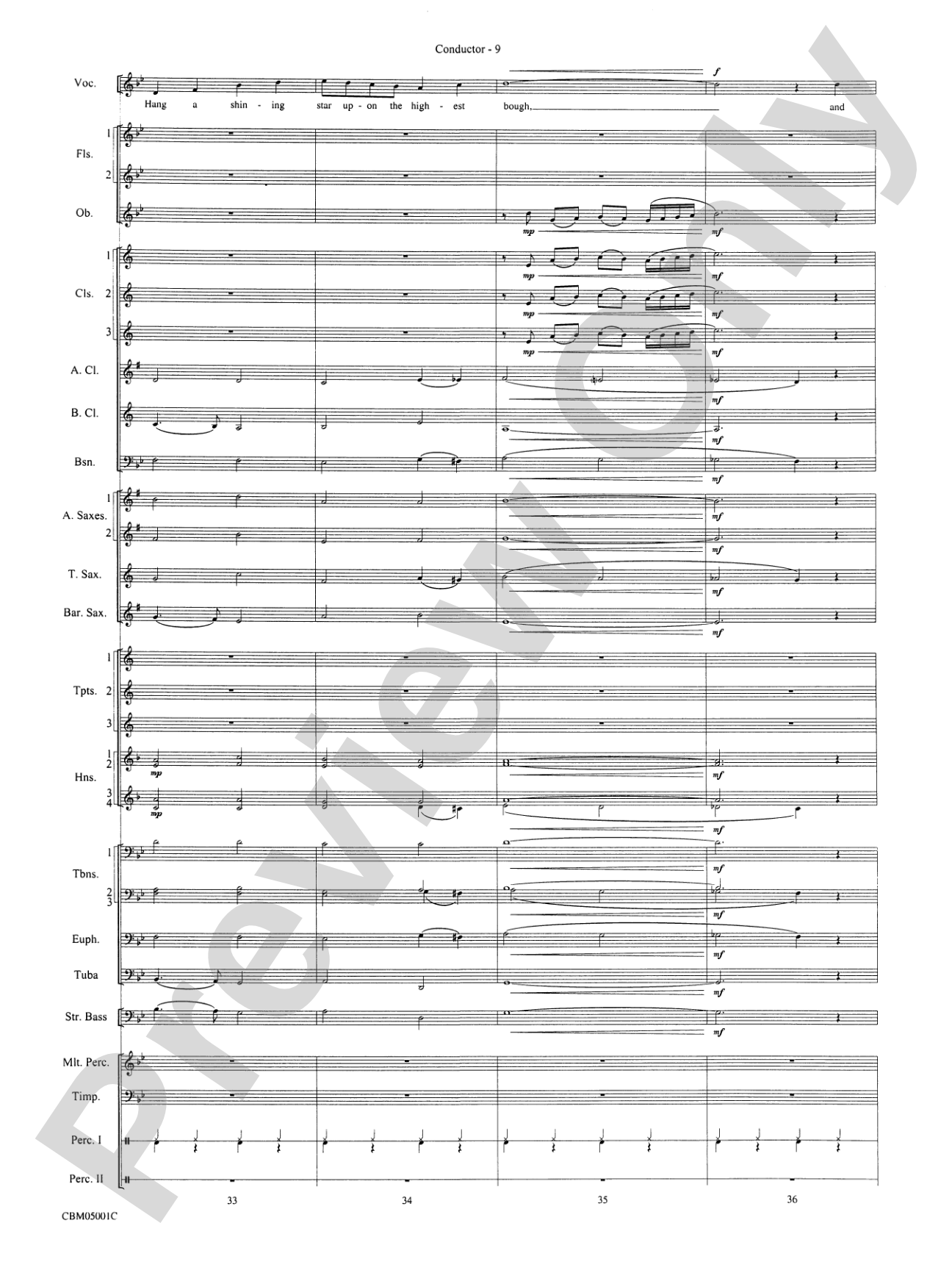 Have Yourself a Merry Little Christmas (Vocal Solo with Opt. E-Flat Alto Saxophone Solo or B-Flat Trumpet Solo): Concert Band Conductor Score & Parts