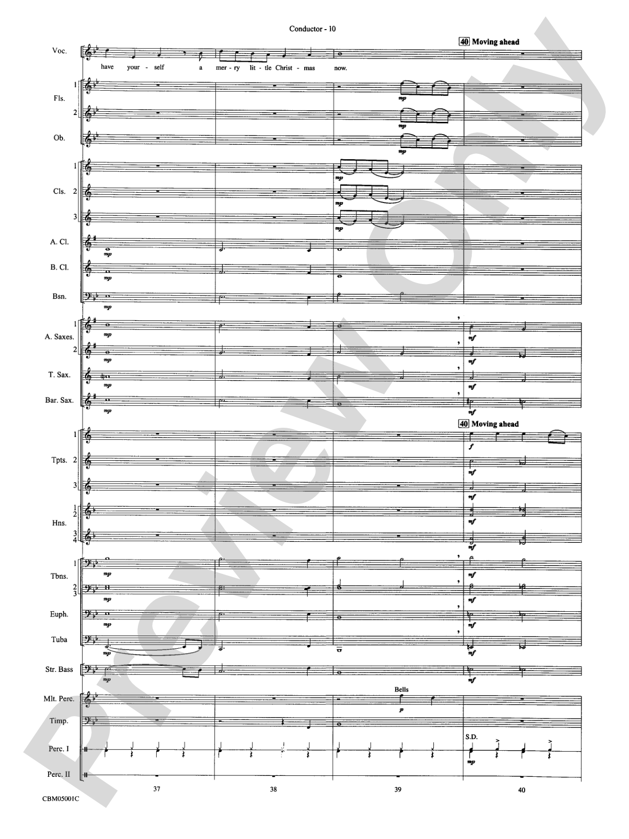 Have Yourself a Merry Little Christmas (Vocal Solo with Opt. E-Flat Alto Saxophone Solo or B-Flat Trumpet Solo): Concert Band Conductor Score & Parts
