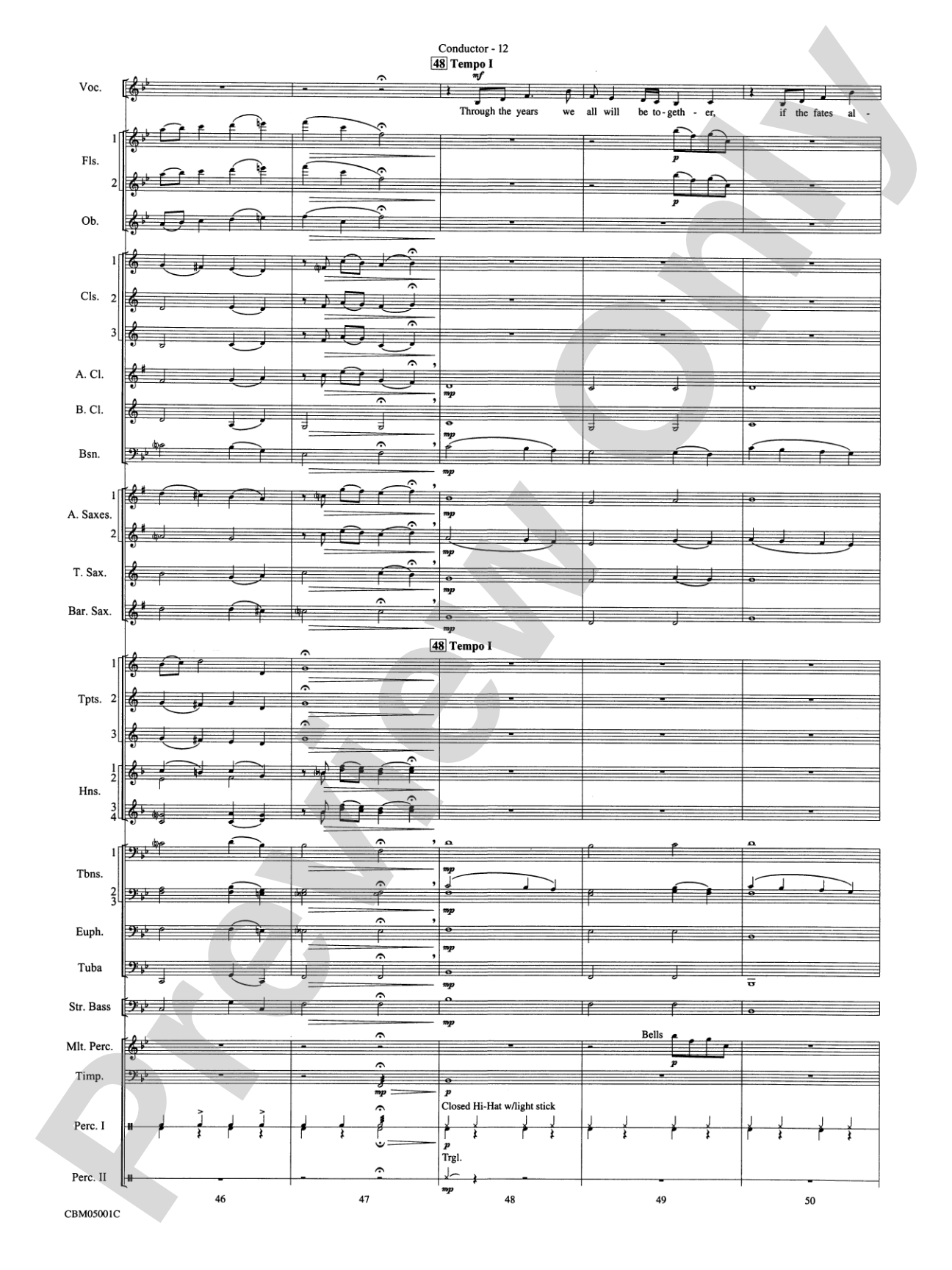 Have Yourself a Merry Little Christmas (Vocal Solo with Opt. E-Flat Alto Saxophone Solo or B-Flat Trumpet Solo): Concert Band Conductor Score & Parts