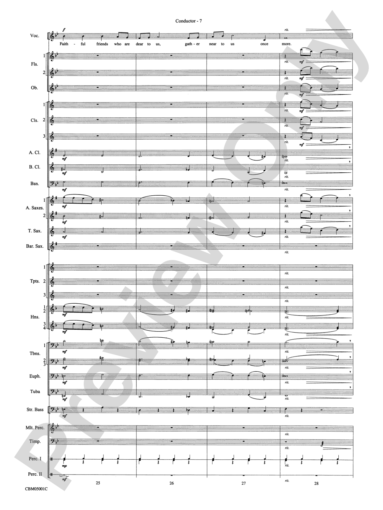 Have Yourself a Merry Little Christmas (Vocal Solo with Opt. E-Flat Alto Saxophone Solo or B-Flat Trumpet Solo): Concert Band Conductor Score & Parts