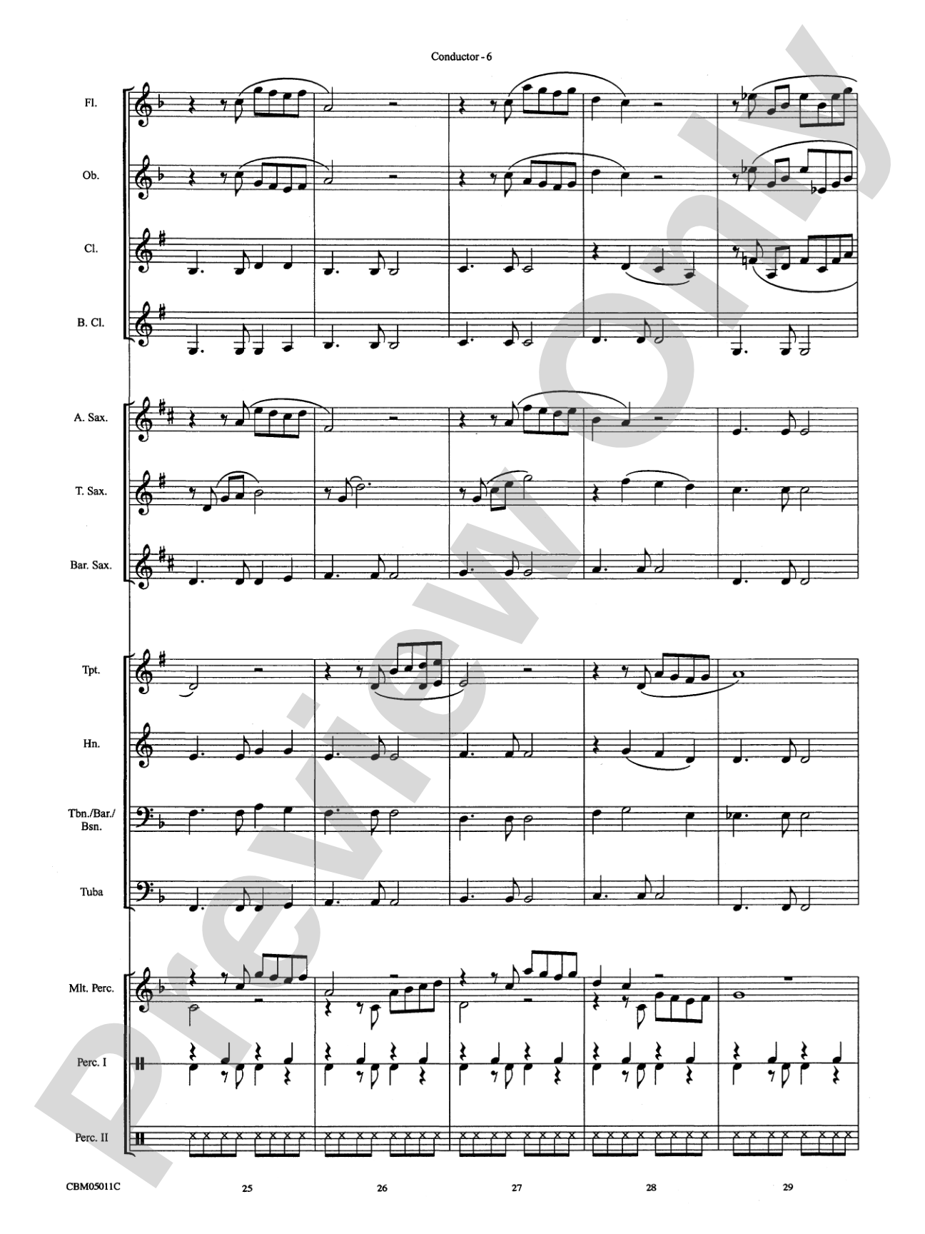 The Prayer: Concert Band Conductor Score & Parts