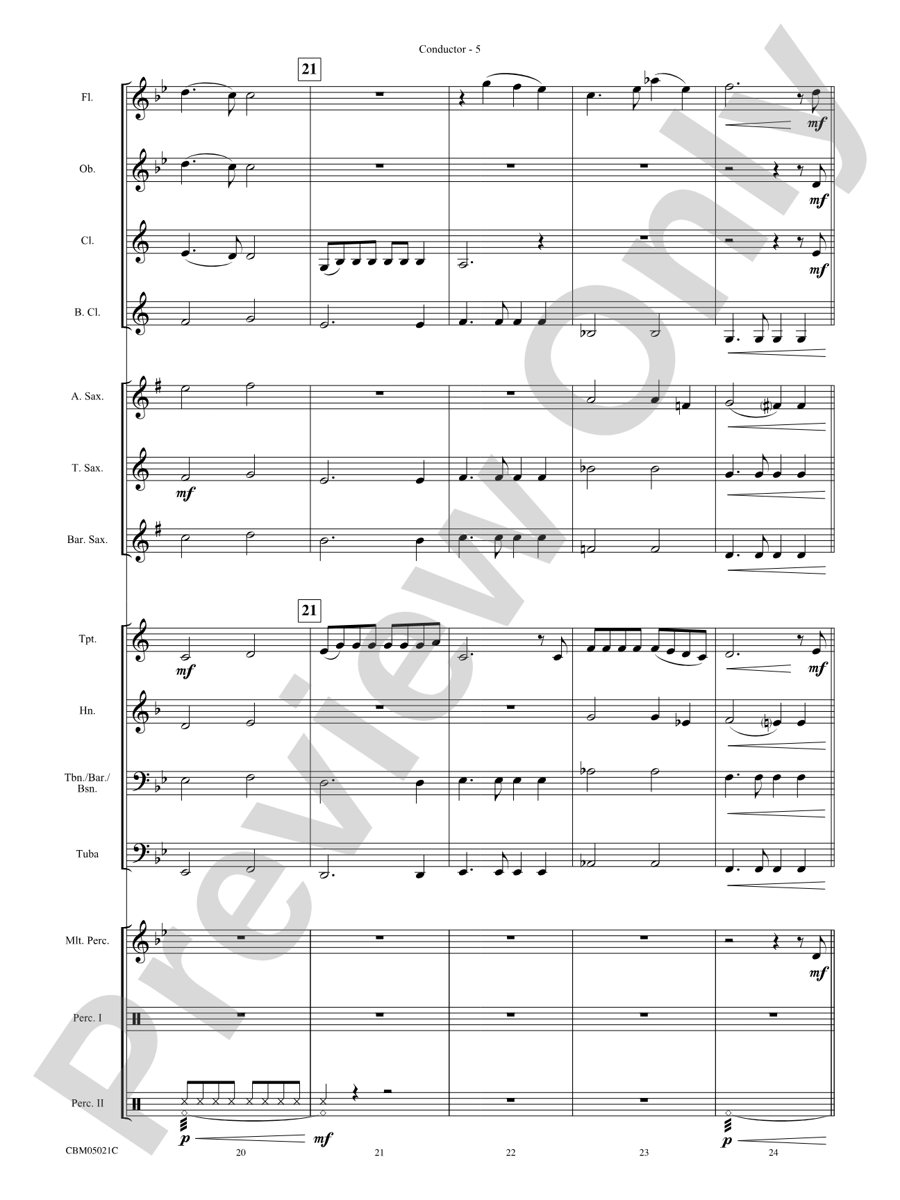 Believe (from The Polar Express): Concert Band Conductor Score & Parts