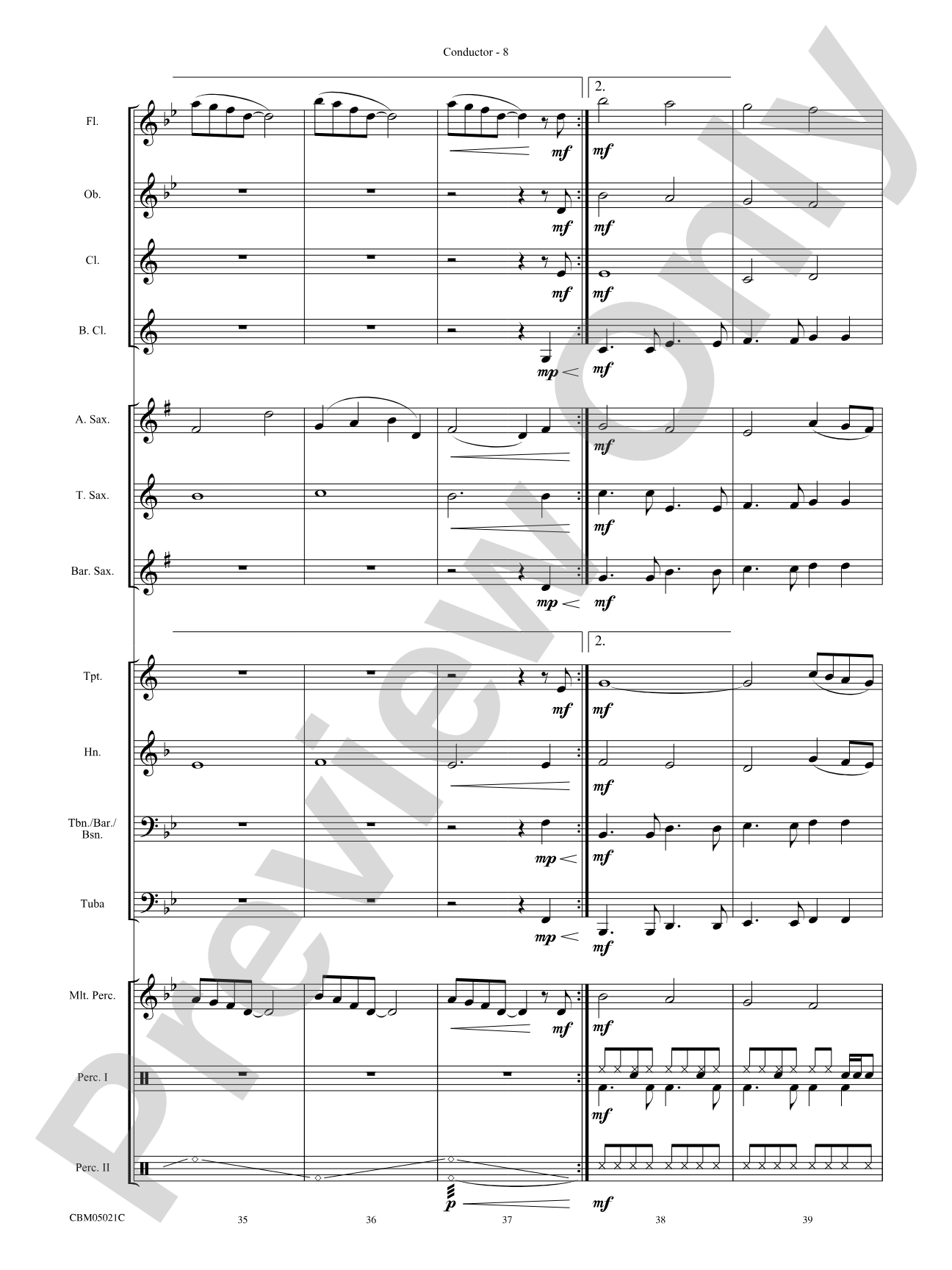 Believe (from The Polar Express): Concert Band Conductor Score & Parts