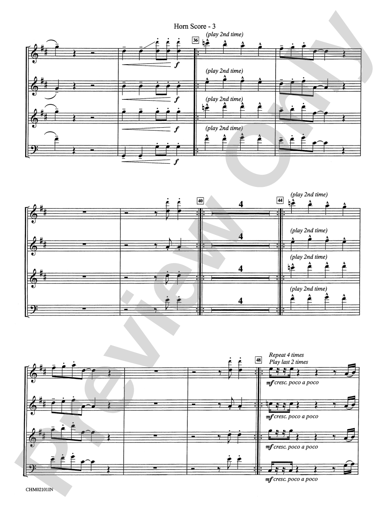 Celebration: Choral Instrumental Parts