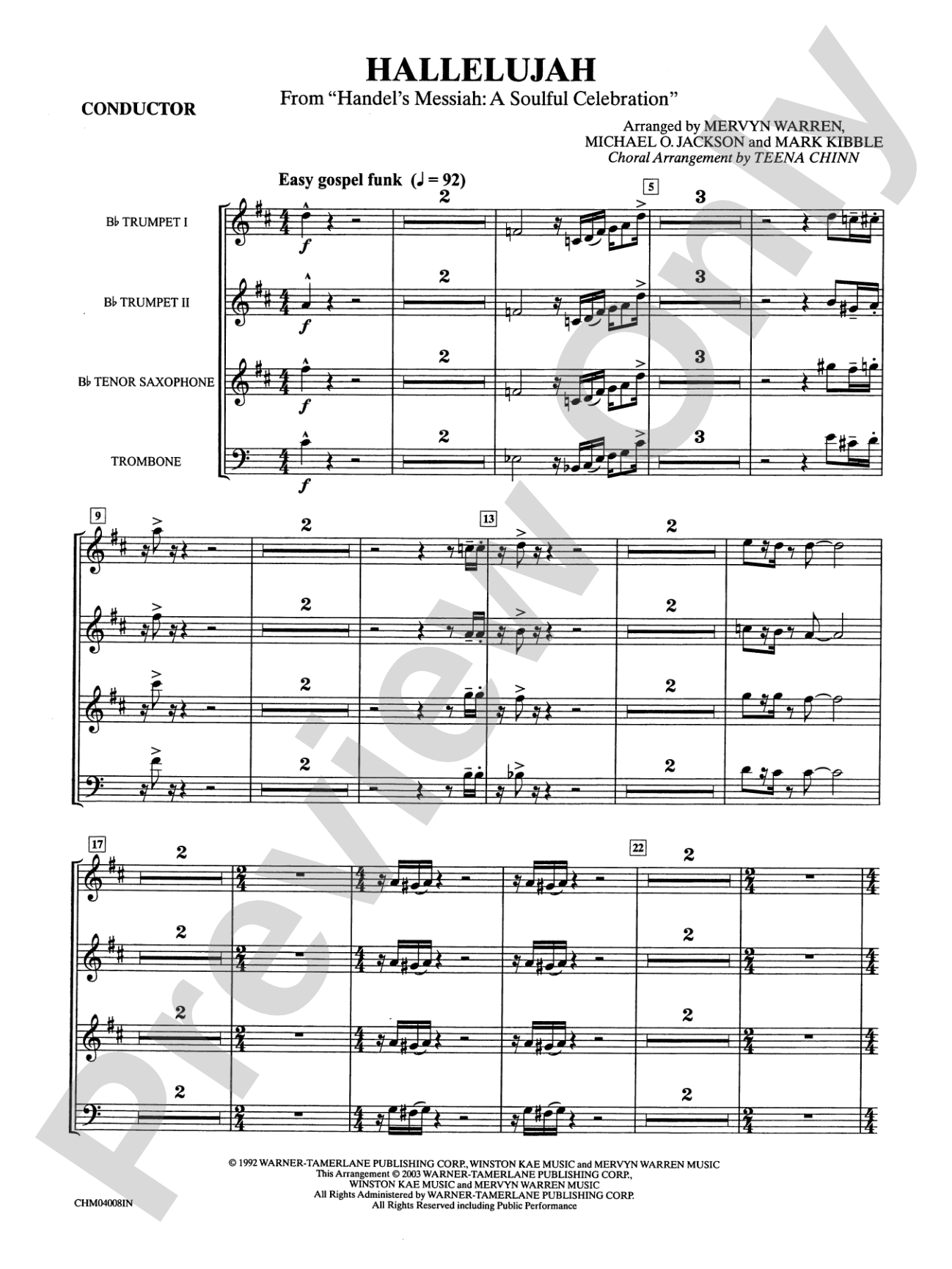 Hallelujah from Handel's Messiah: A Soulful Celebration: Choral Instrumental Parts