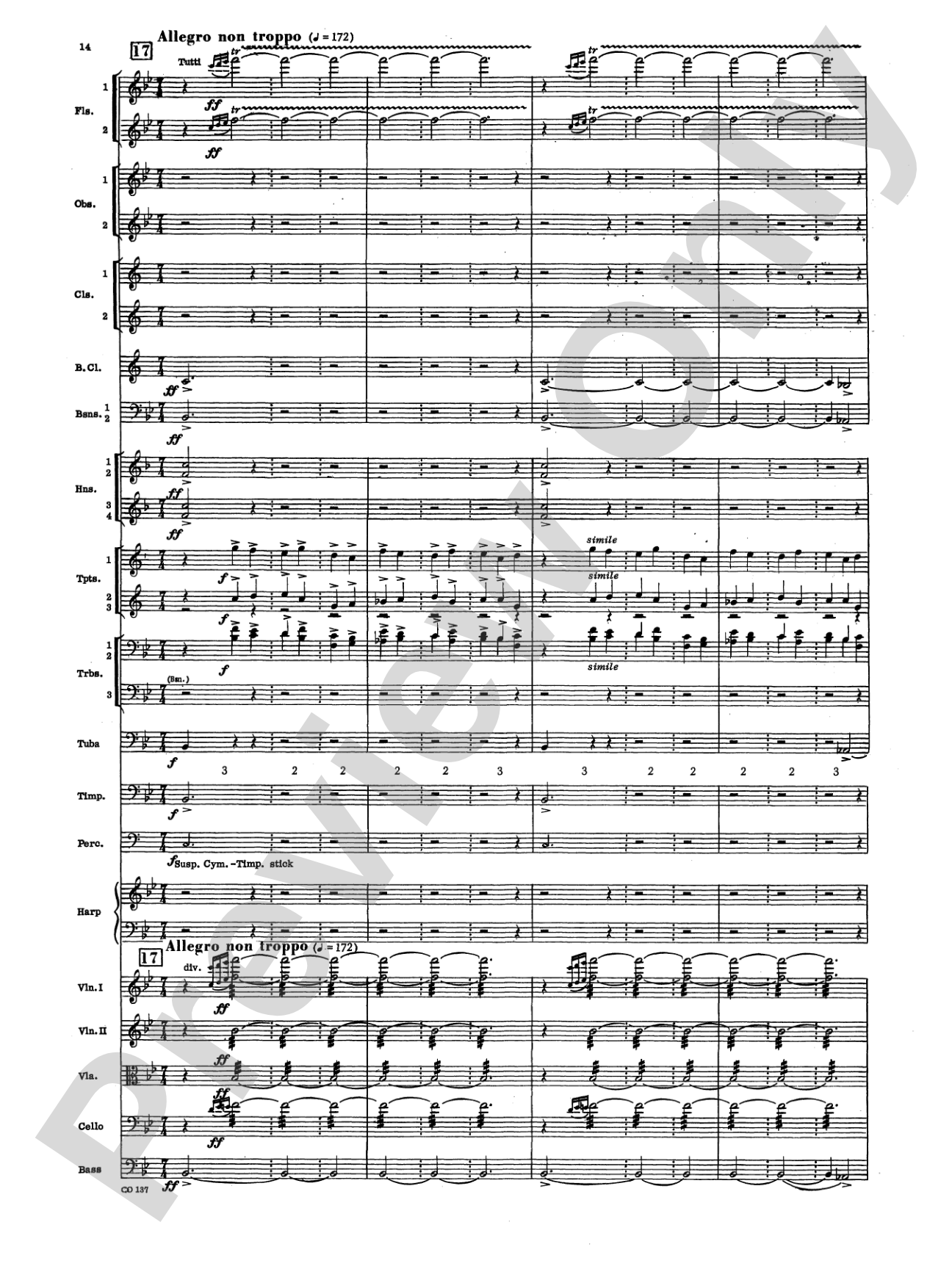 Berceuse and Finale (from the Firebird Suite): Full Orchestra Conductor Score & Parts
