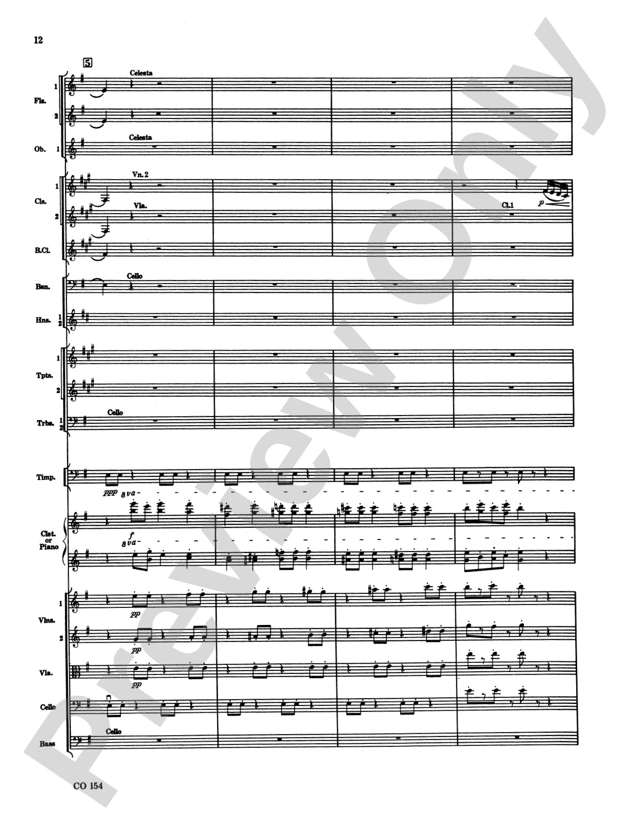 Nutcracker Ballet, Set I ("Dance of the Sugar Plum Fairy" and "Waltz of the Flowers"): Full Orchestra Conductor Score & Parts