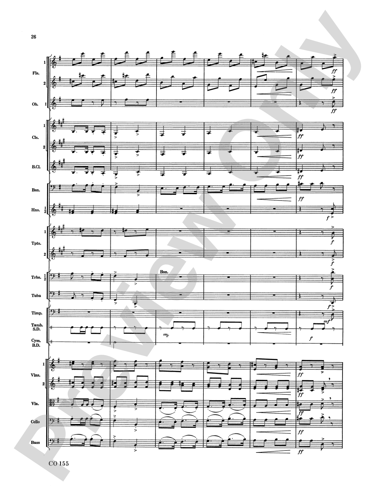 Nutcracker Ballet, Set II ("March of the Nutcracker" and "Trepak"): Full Orchestra Conductor Score & Parts