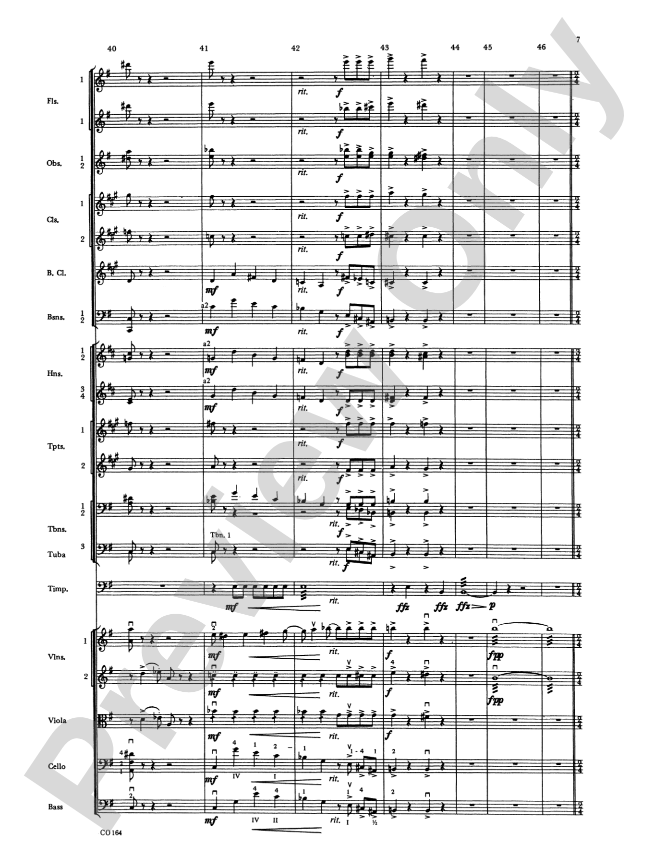 New World Symphony: Full Orchestra Conductor Score & Parts