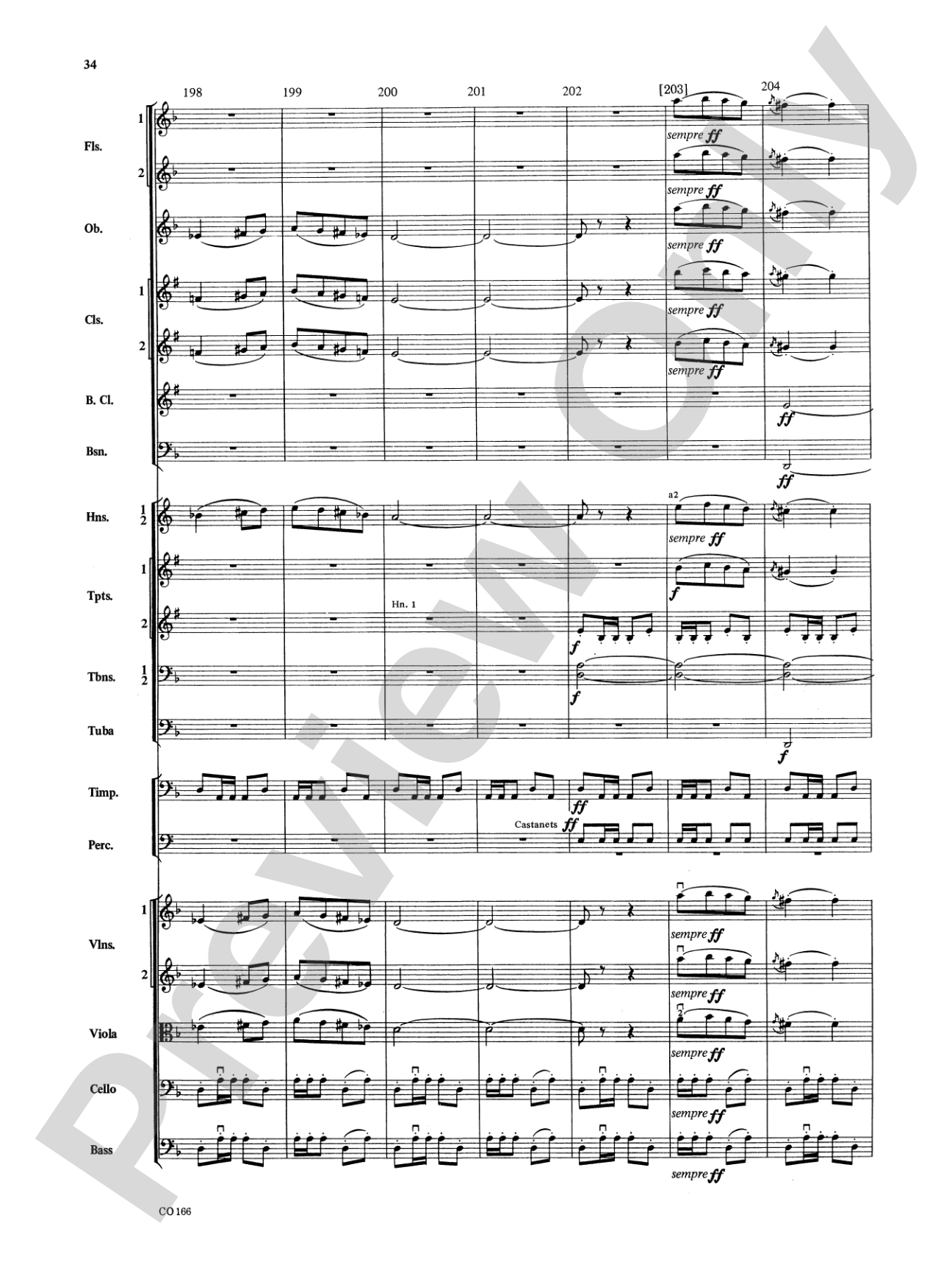 Bacchanale from Samson and Delilah: Full Orchestra Conductor Score & Parts