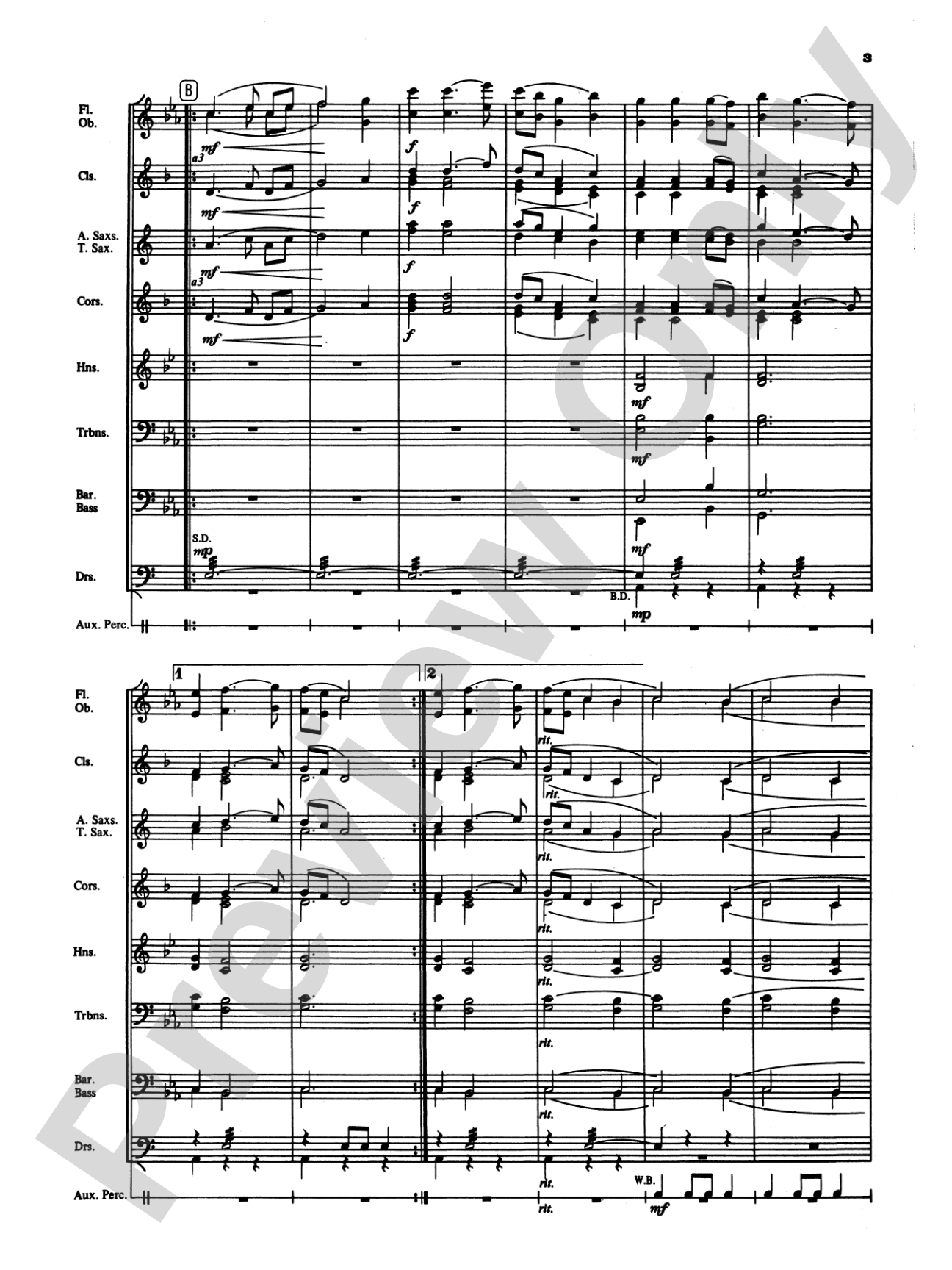 Korean Folk Song Medley: Concert Band Conductor Score & Parts