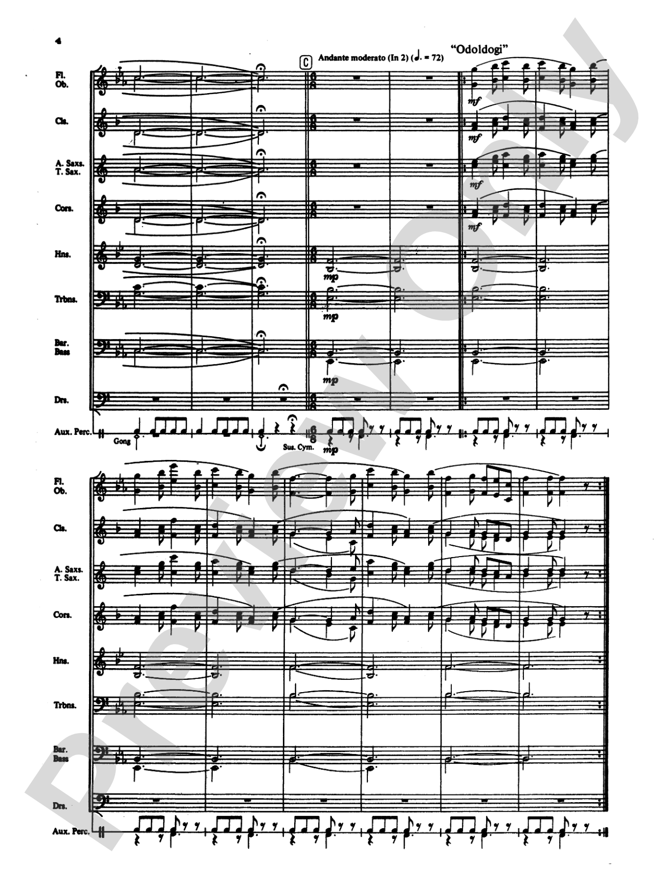 Korean Folk Song Medley: Concert Band Conductor Score & Parts