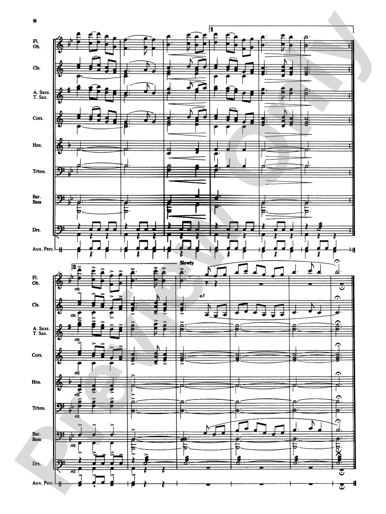 Korean Folk Song Medley: Concert Band Conductor Score & Parts