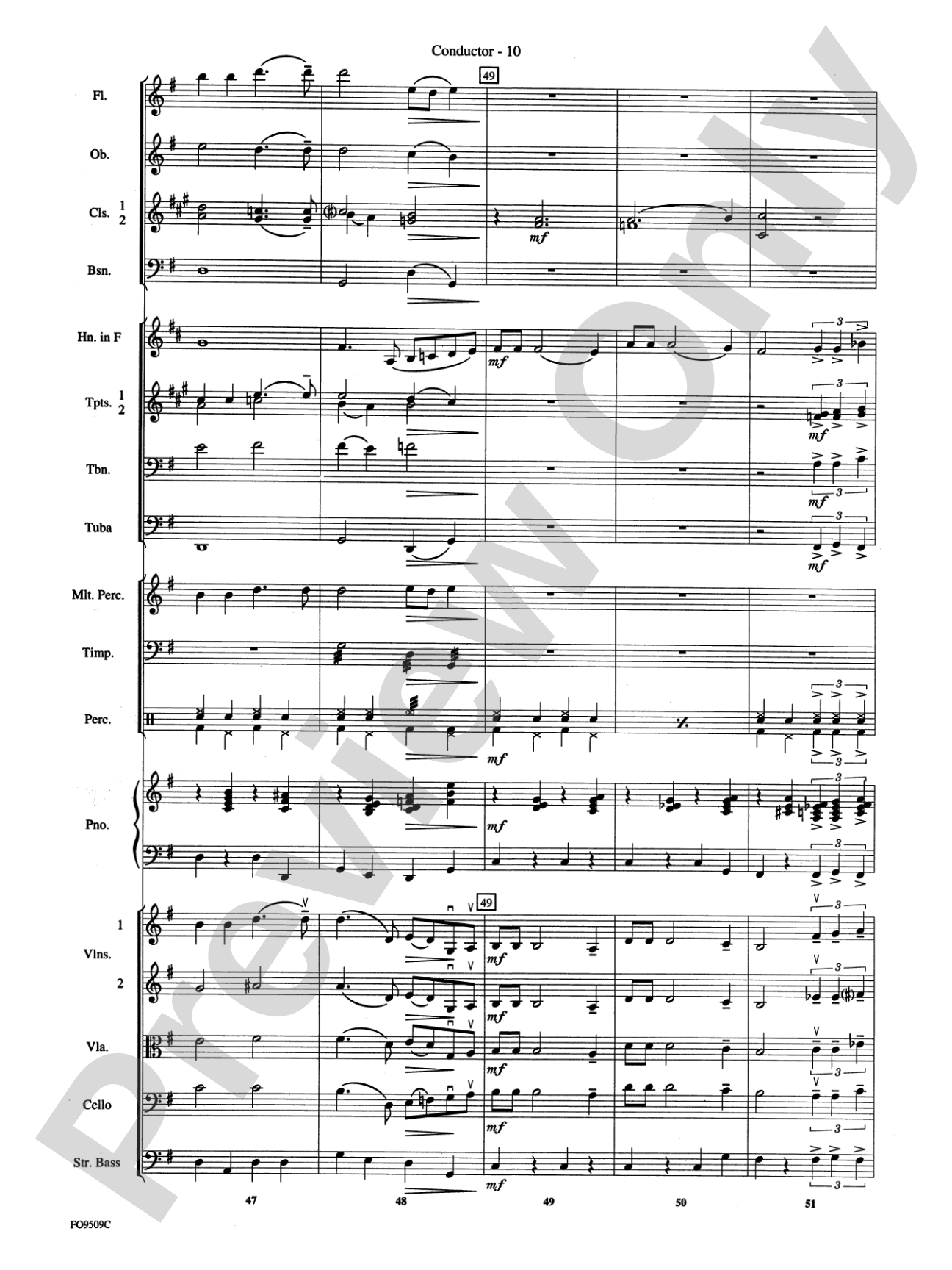 Moonlight Serenade: Full Orchestra Conductor Score & Parts