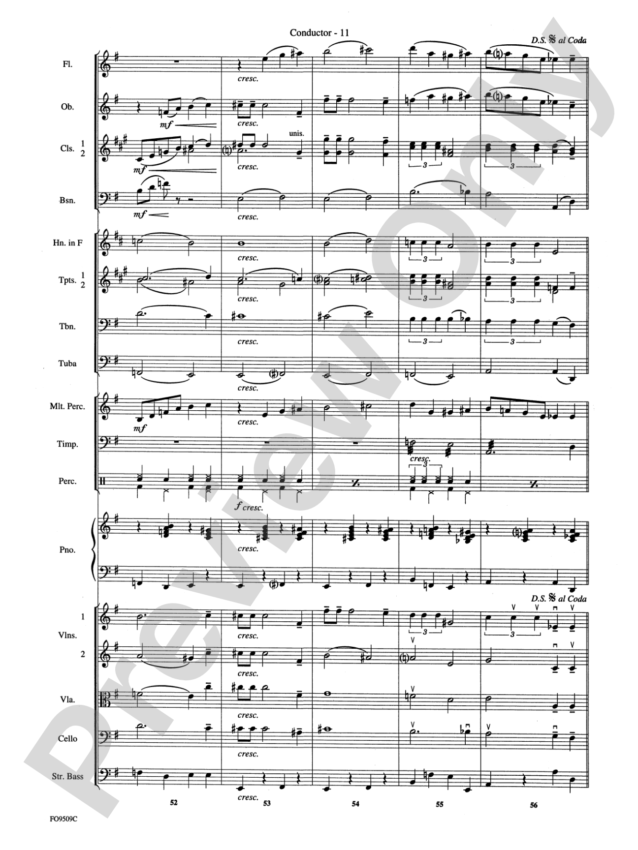Moonlight Serenade: Full Orchestra Conductor Score & Parts