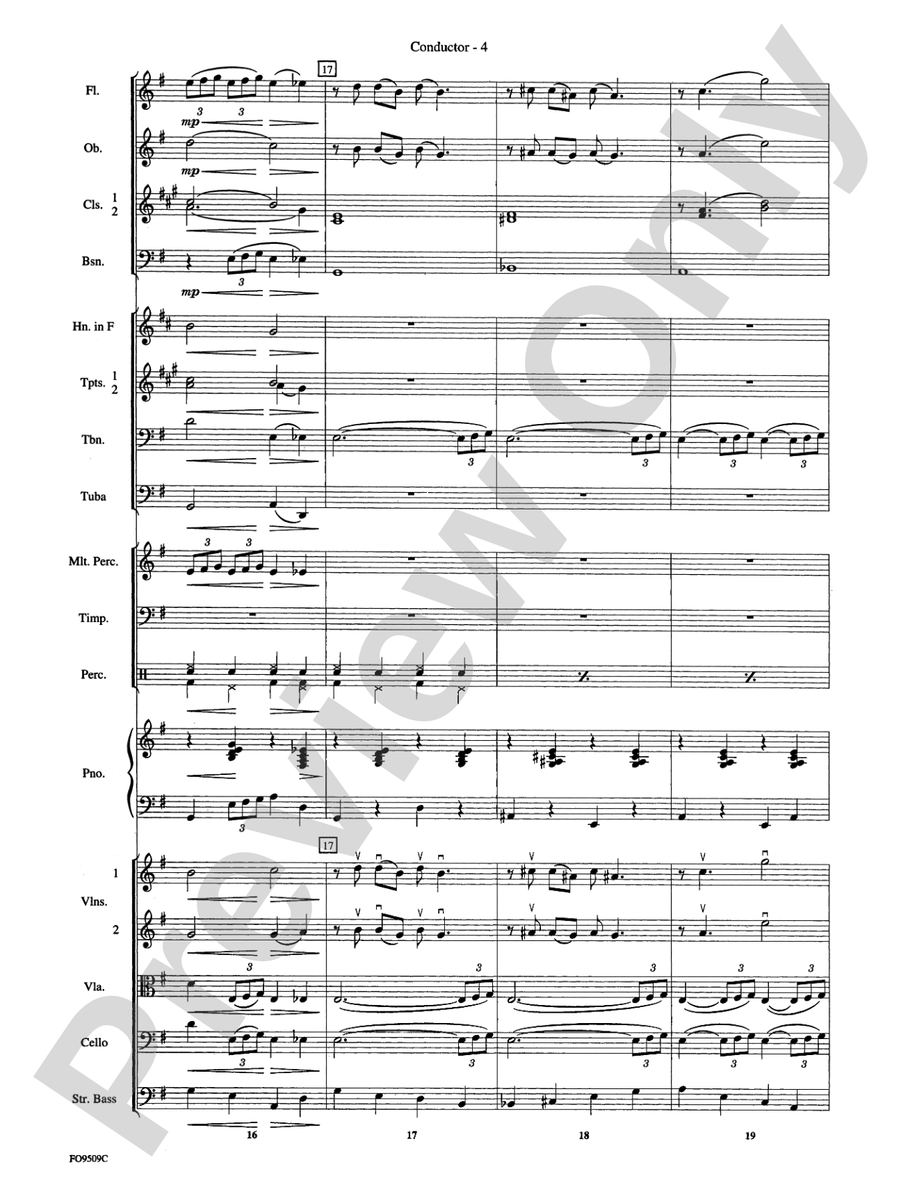 Moonlight Serenade: Full Orchestra Conductor Score & Parts