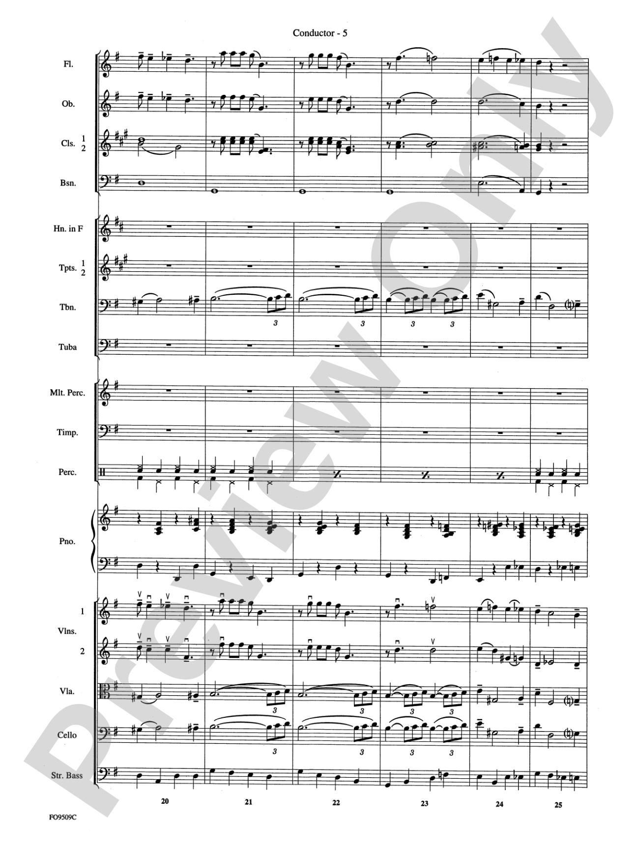 Moonlight Serenade: Full Orchestra Conductor Score & Parts