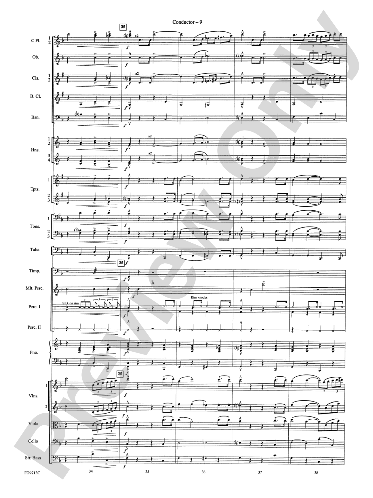 Winter Wonderland: Full Orchestra Conductor Score & Parts