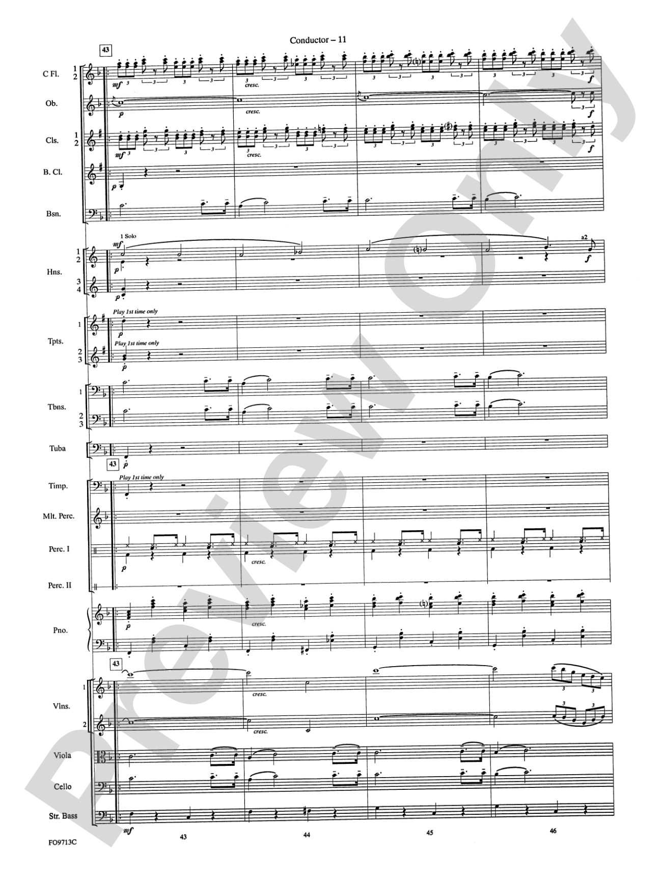 Winter Wonderland: Full Orchestra Conductor Score & Parts