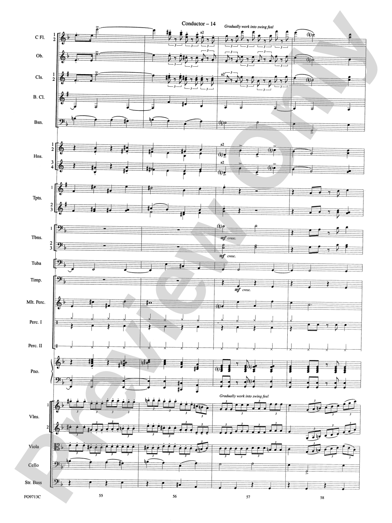 Winter Wonderland: Full Orchestra Conductor Score & Parts