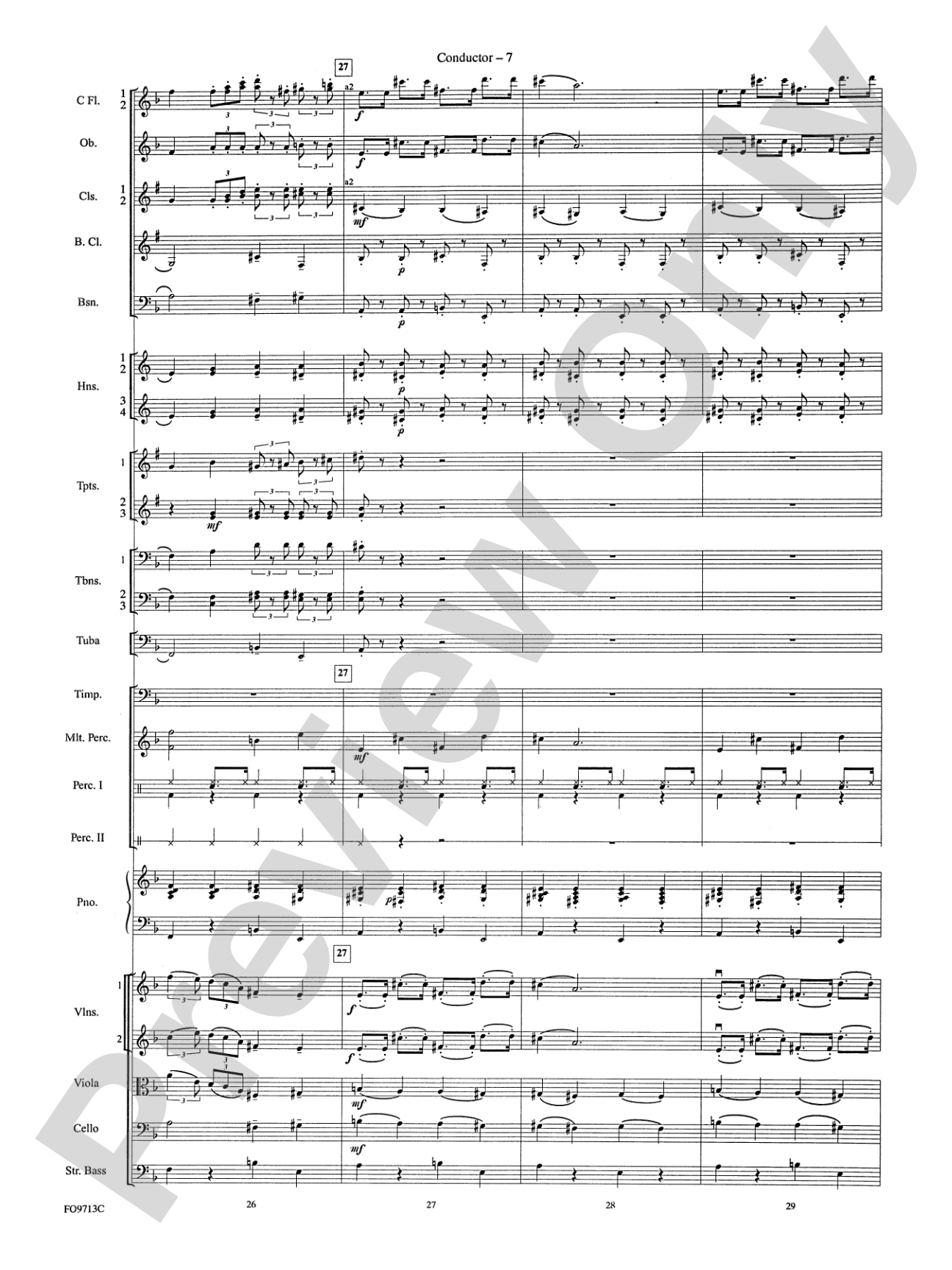 Winter Wonderland: Full Orchestra Conductor Score & Parts