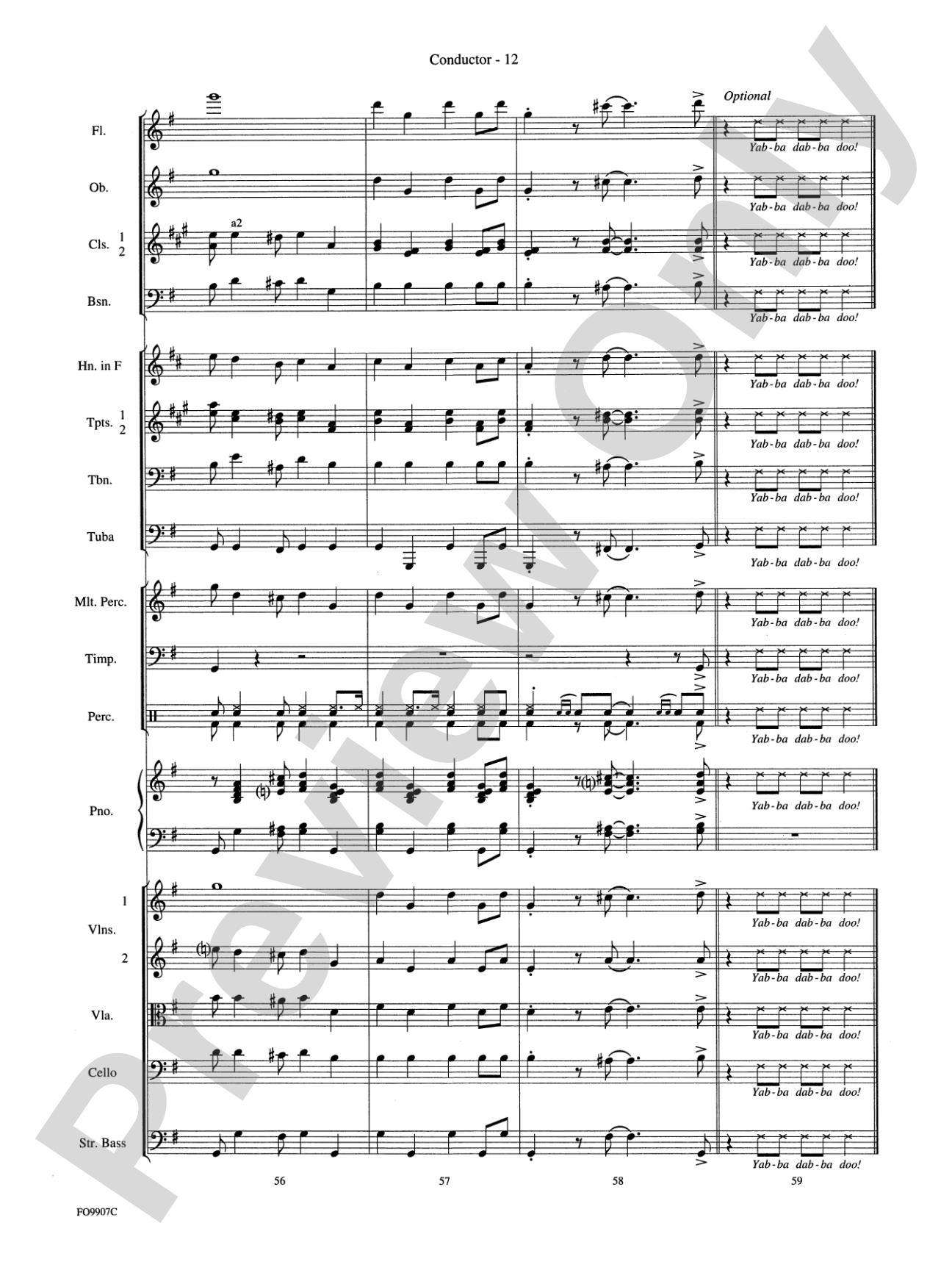 (Meet) The Flintstones: Full Orchestra Conductor Score & Parts