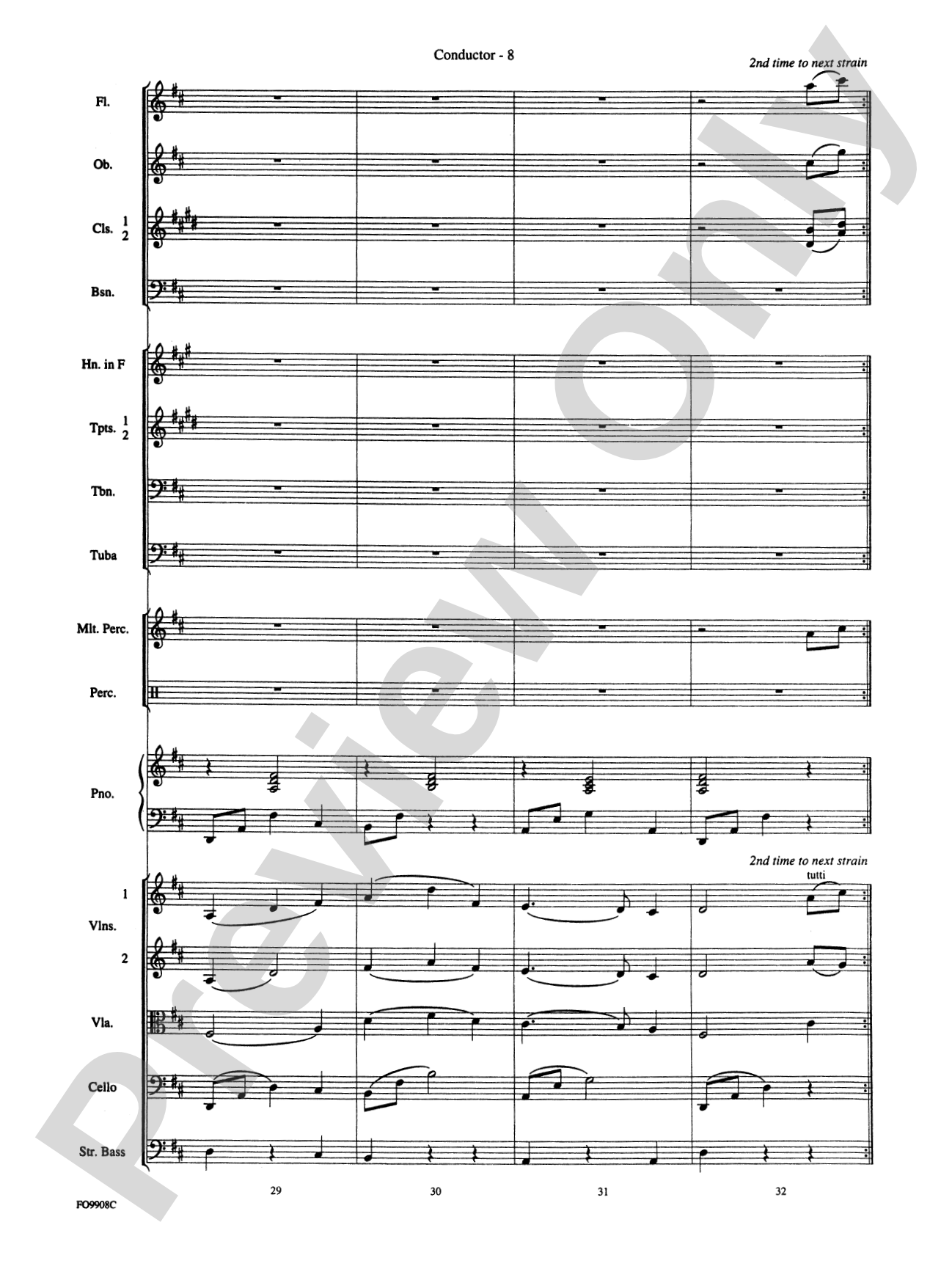 Ashokan Farewell: Full Orchestra Conductor Score & Parts