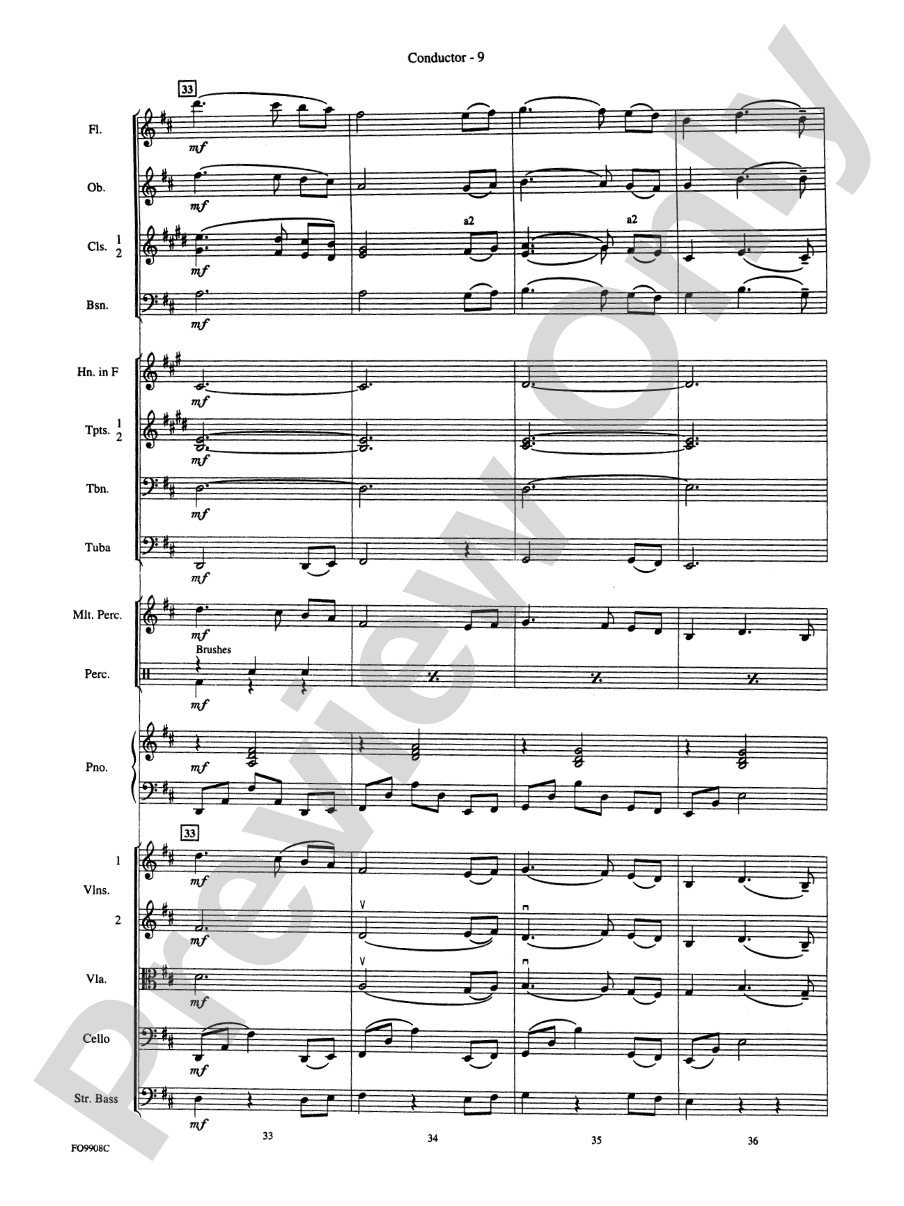 Ashokan Farewell: Full Orchestra Conductor Score & Parts