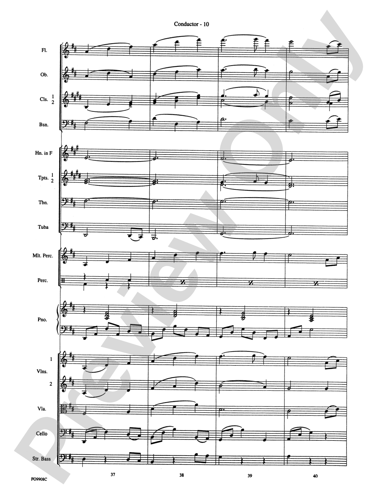 Ashokan Farewell: Full Orchestra Conductor Score & Parts