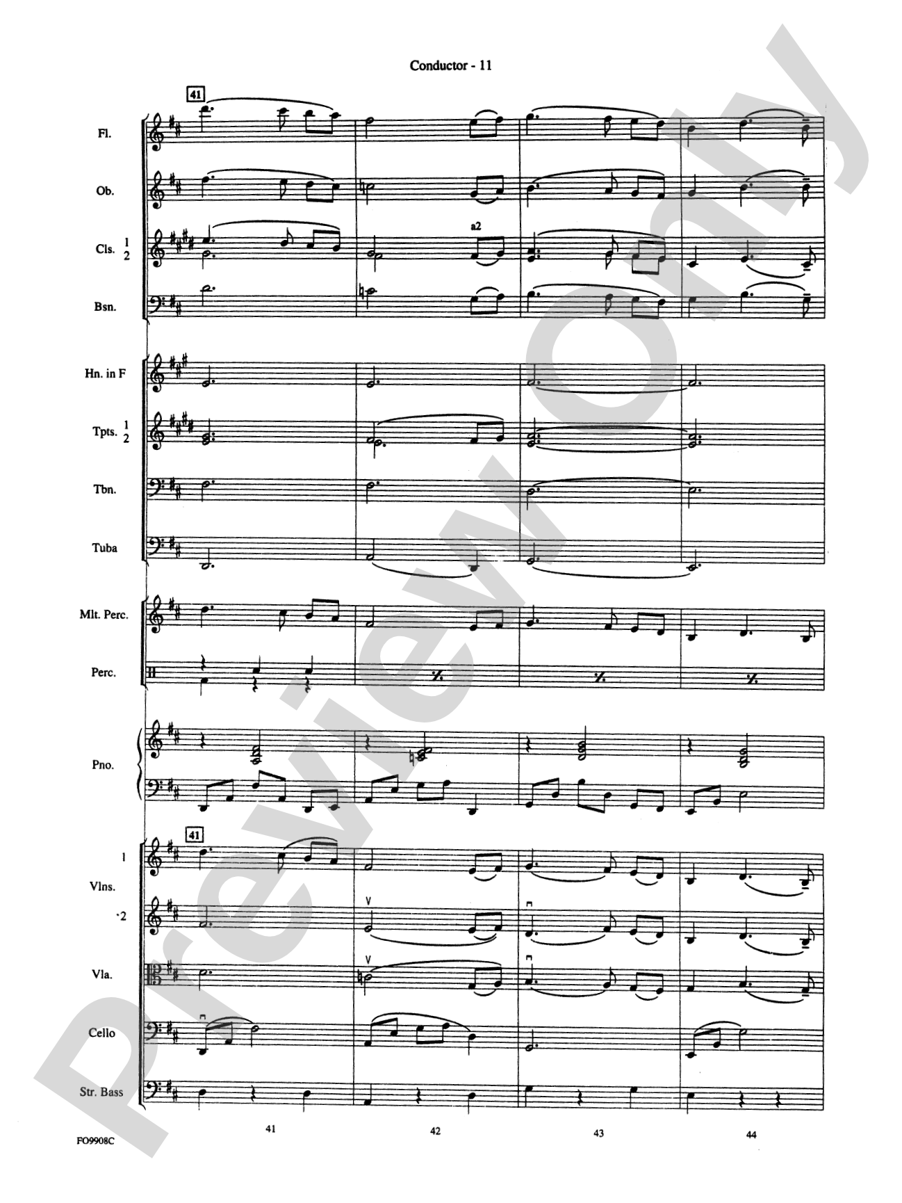 Ashokan Farewell: Full Orchestra Conductor Score & Parts