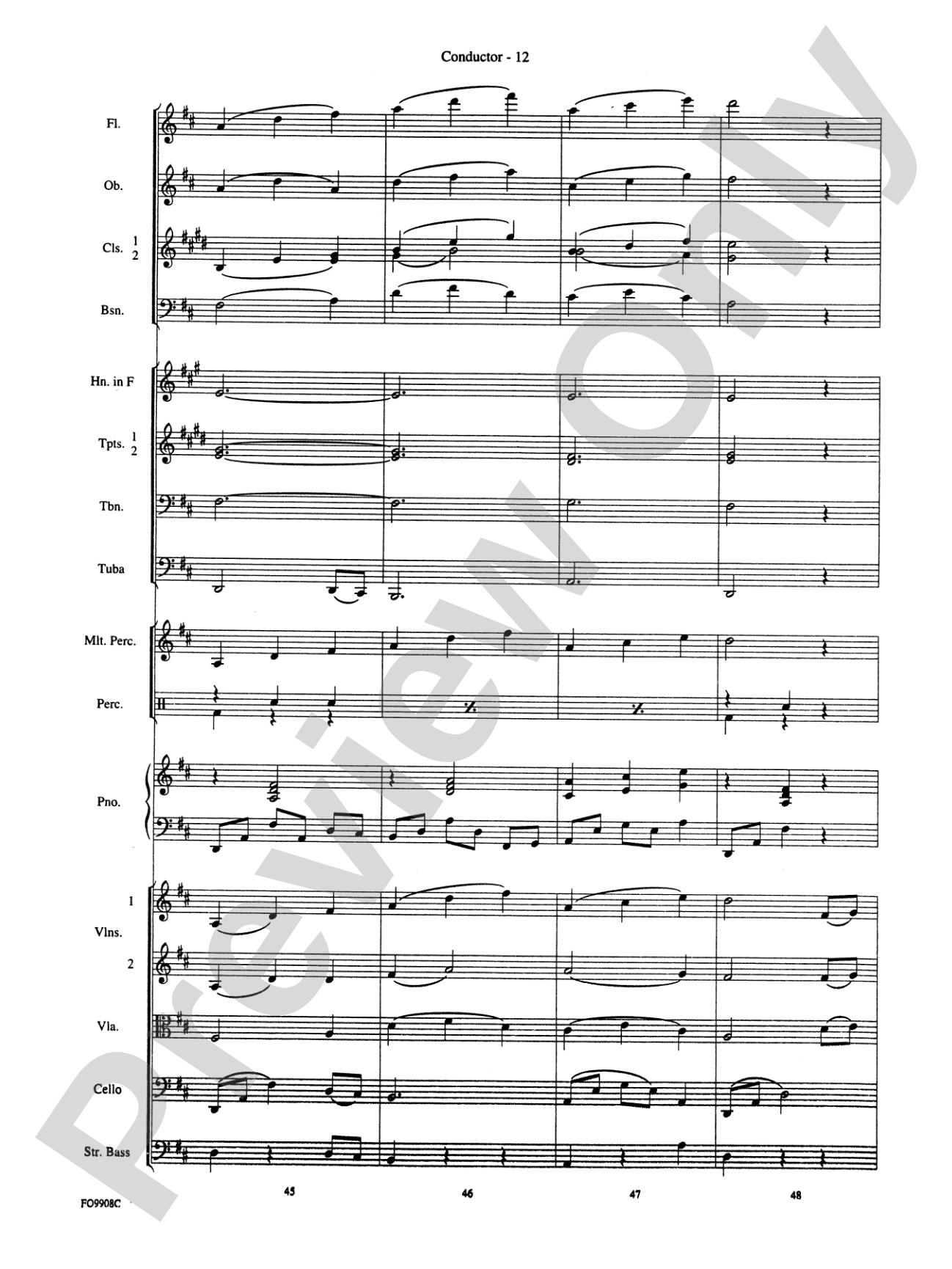 Ashokan Farewell: Full Orchestra Conductor Score & Parts
