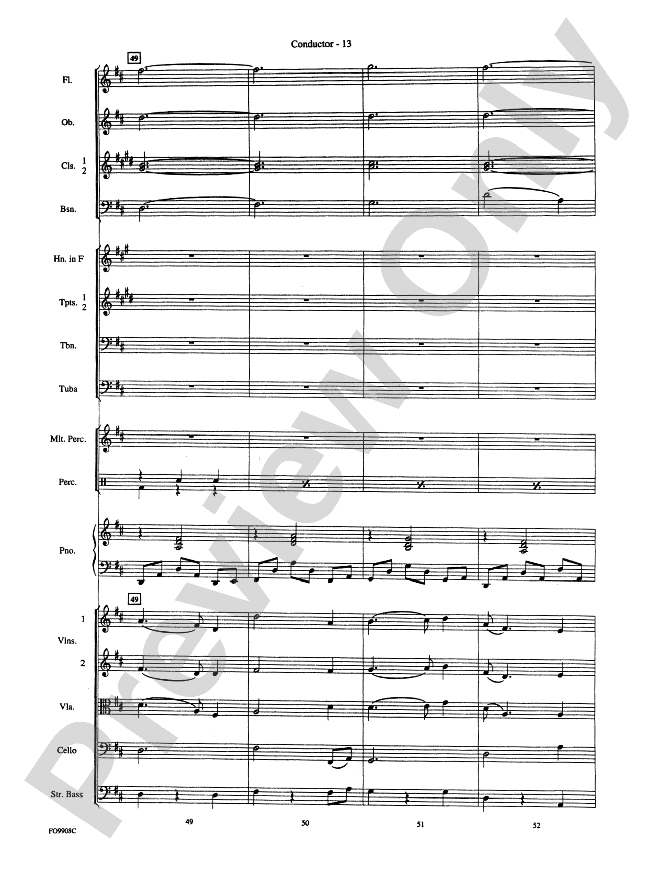 Ashokan Farewell: Full Orchestra Conductor Score & Parts