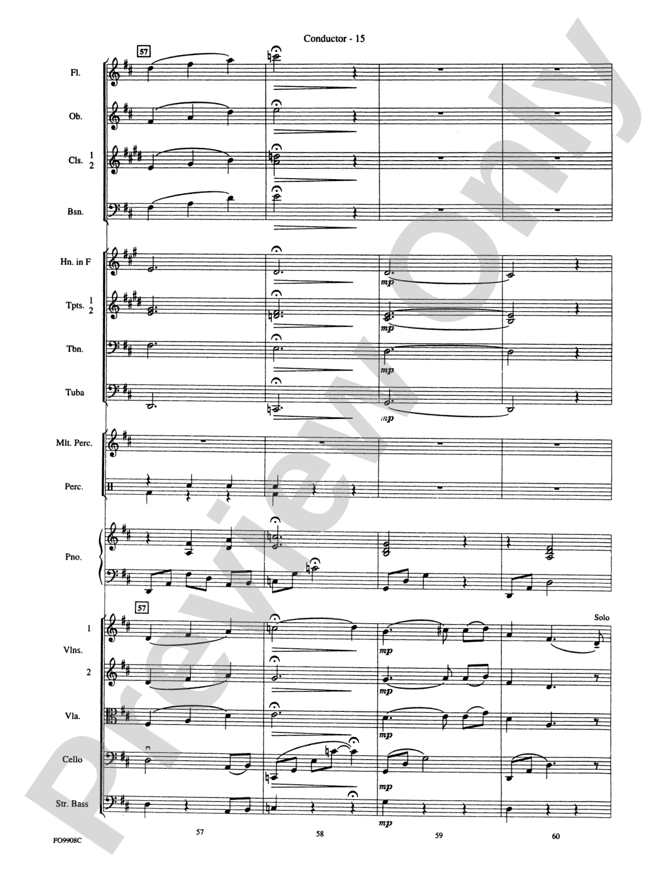 Ashokan Farewell: Full Orchestra Conductor Score & Parts