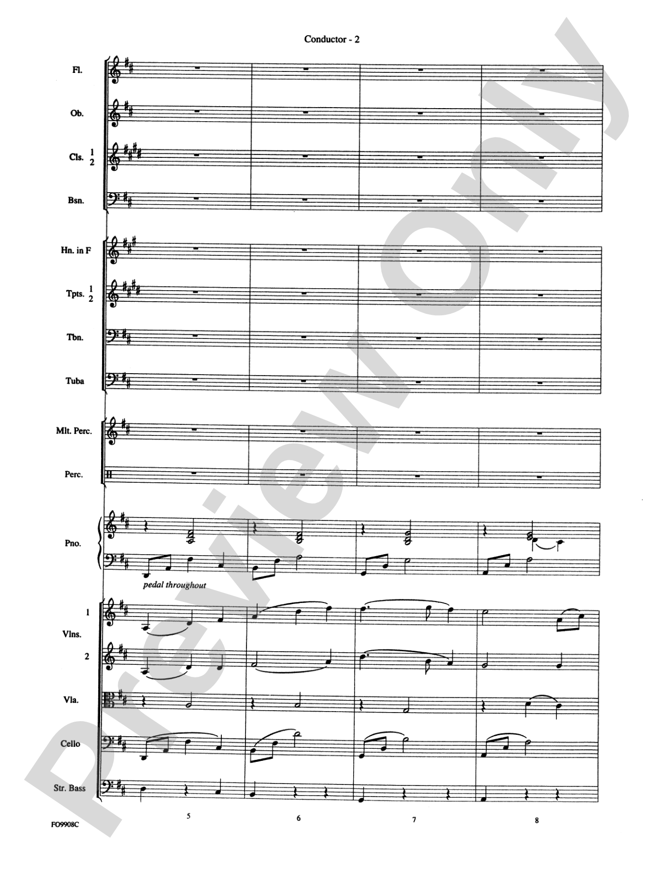 Ashokan Farewell: Full Orchestra Conductor Score & Parts
