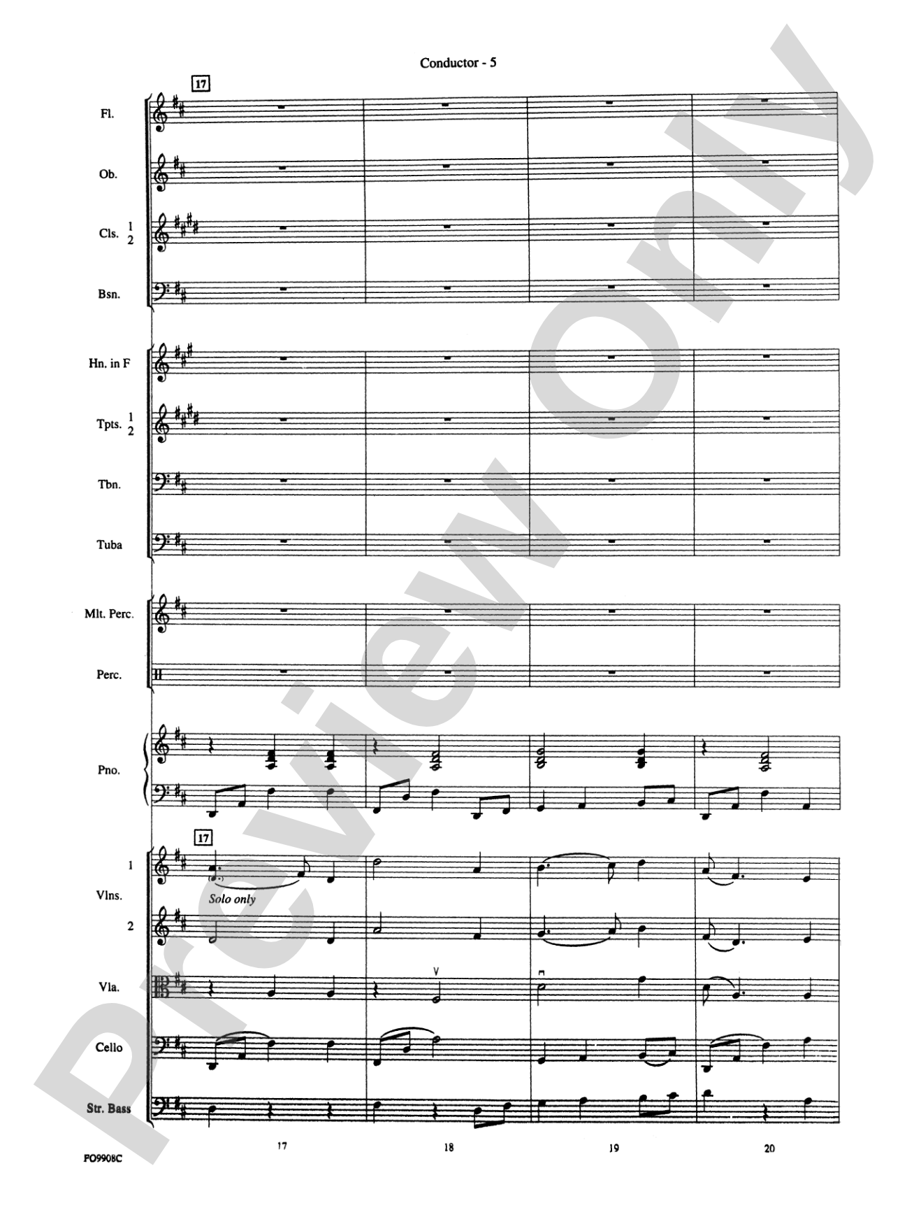 Ashokan Farewell: Full Orchestra Conductor Score & Parts