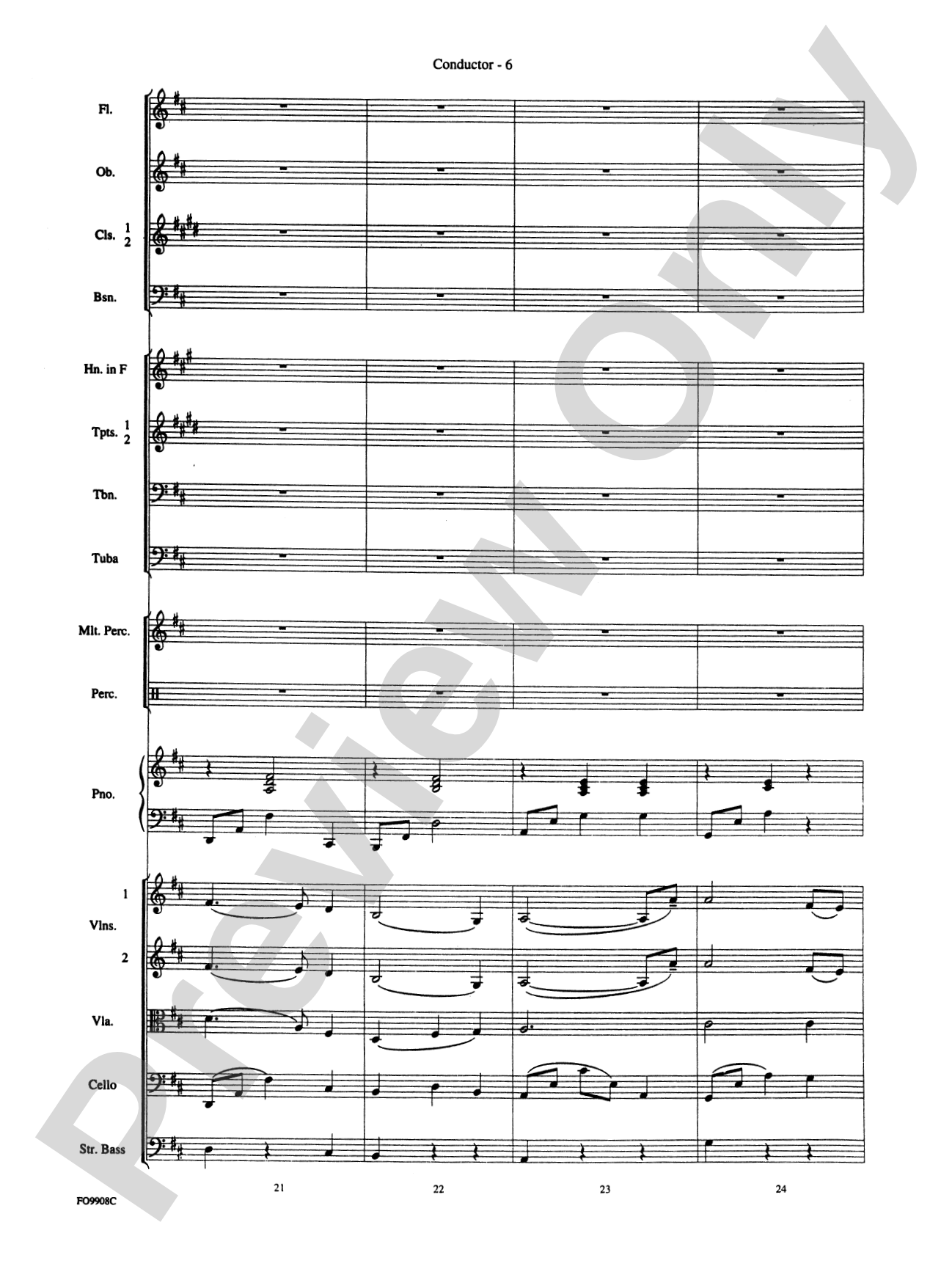 Ashokan Farewell: Full Orchestra Conductor Score & Parts